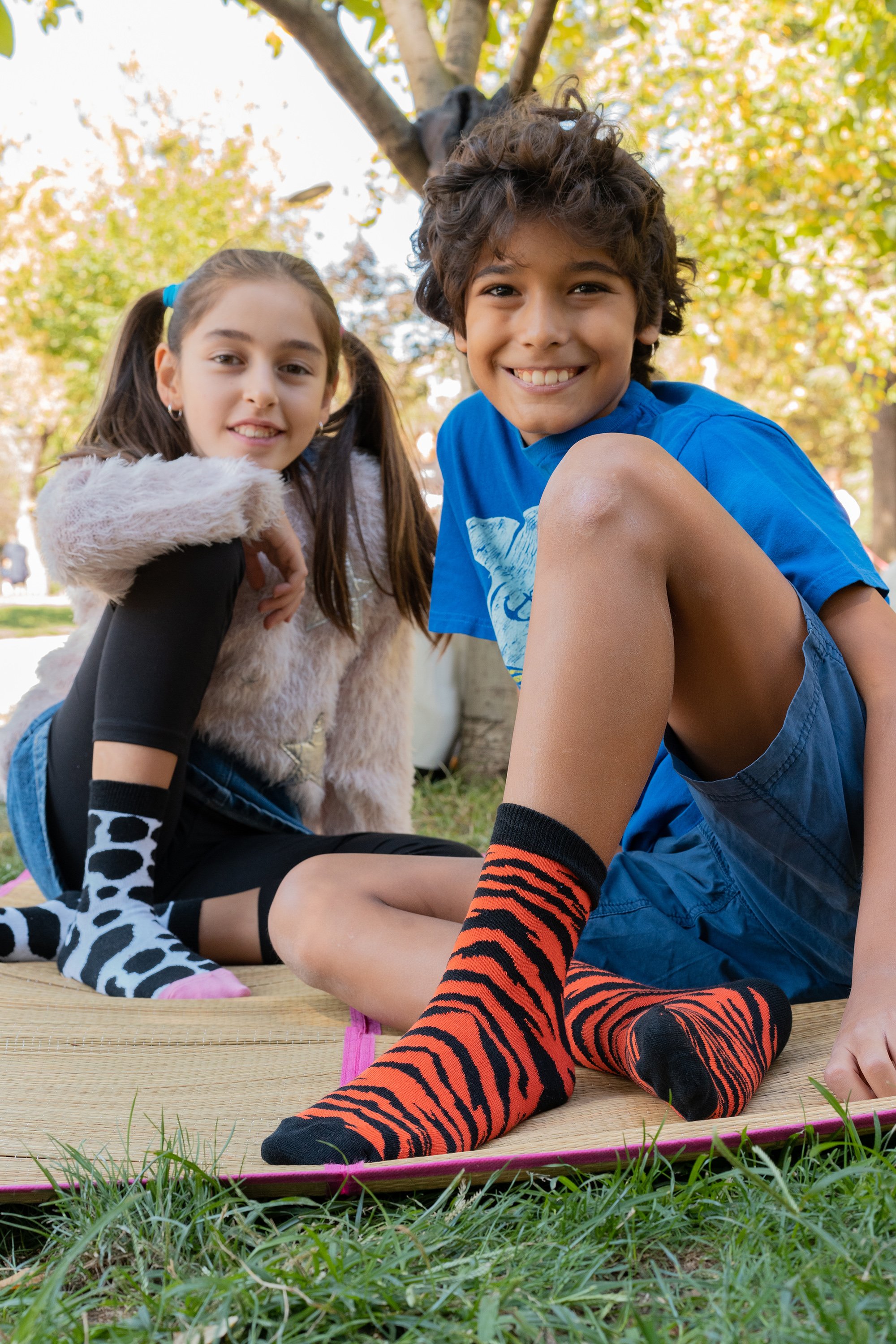 Colorful Kids Animal Pattern Socks featuring fun animal designs, made from soft Turkish cotton blend for comfort and style.