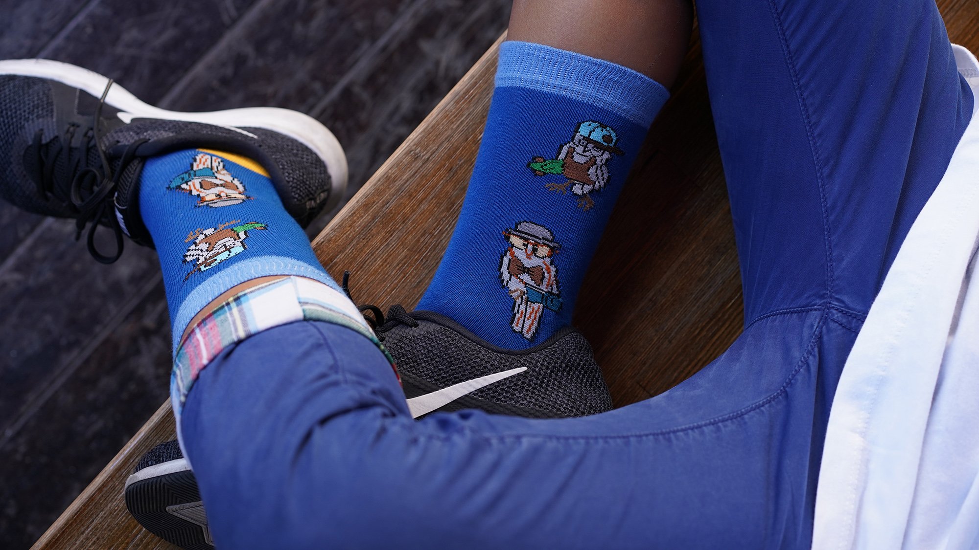 A pair of colorful Kids Animal Planet Socks featuring fun animal designs, made from soft Turkish cotton for comfort and style.