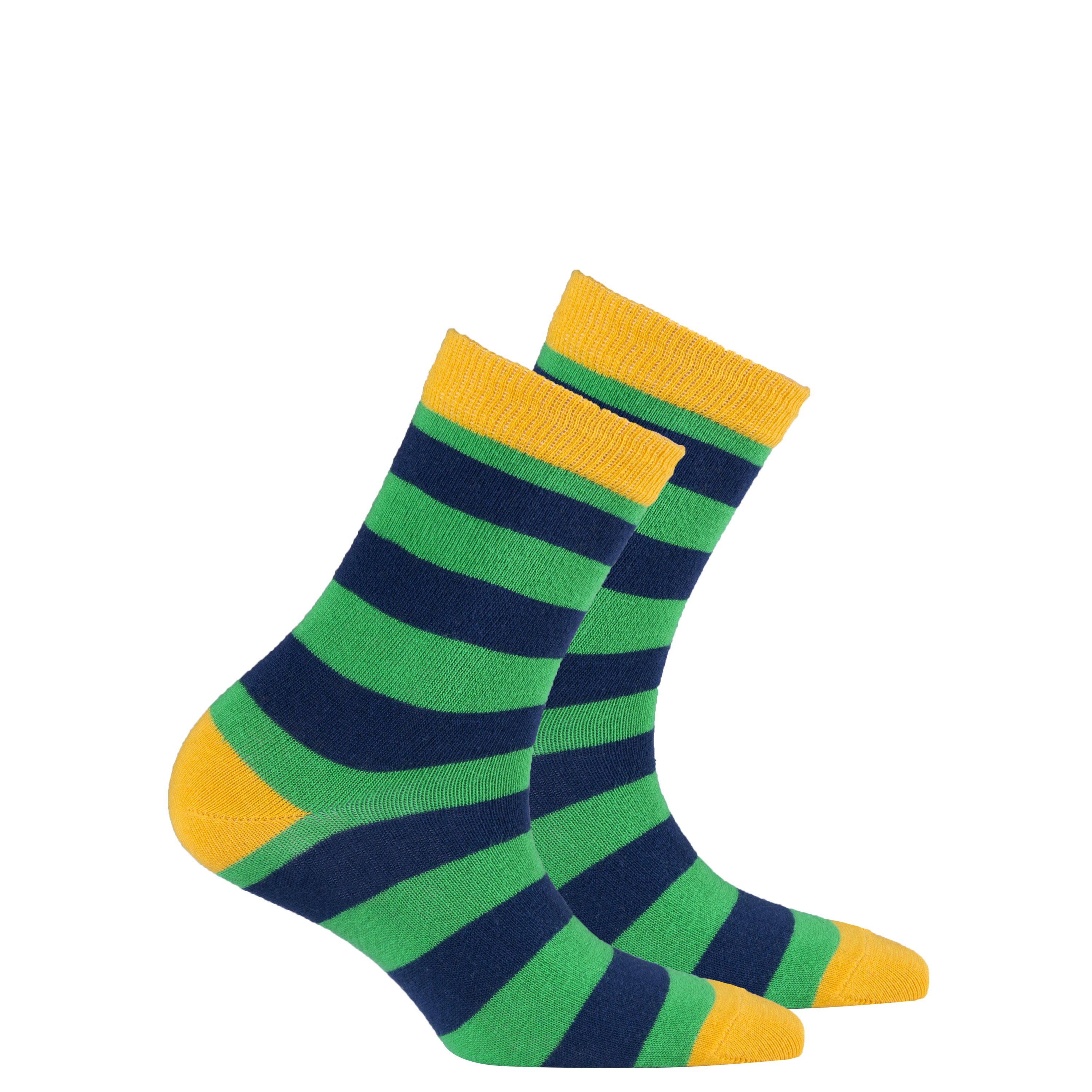 Colorful Kids Carrot Leaf Stripe Socks made from soft Turkish cotton, featuring a fun design perfect for children.