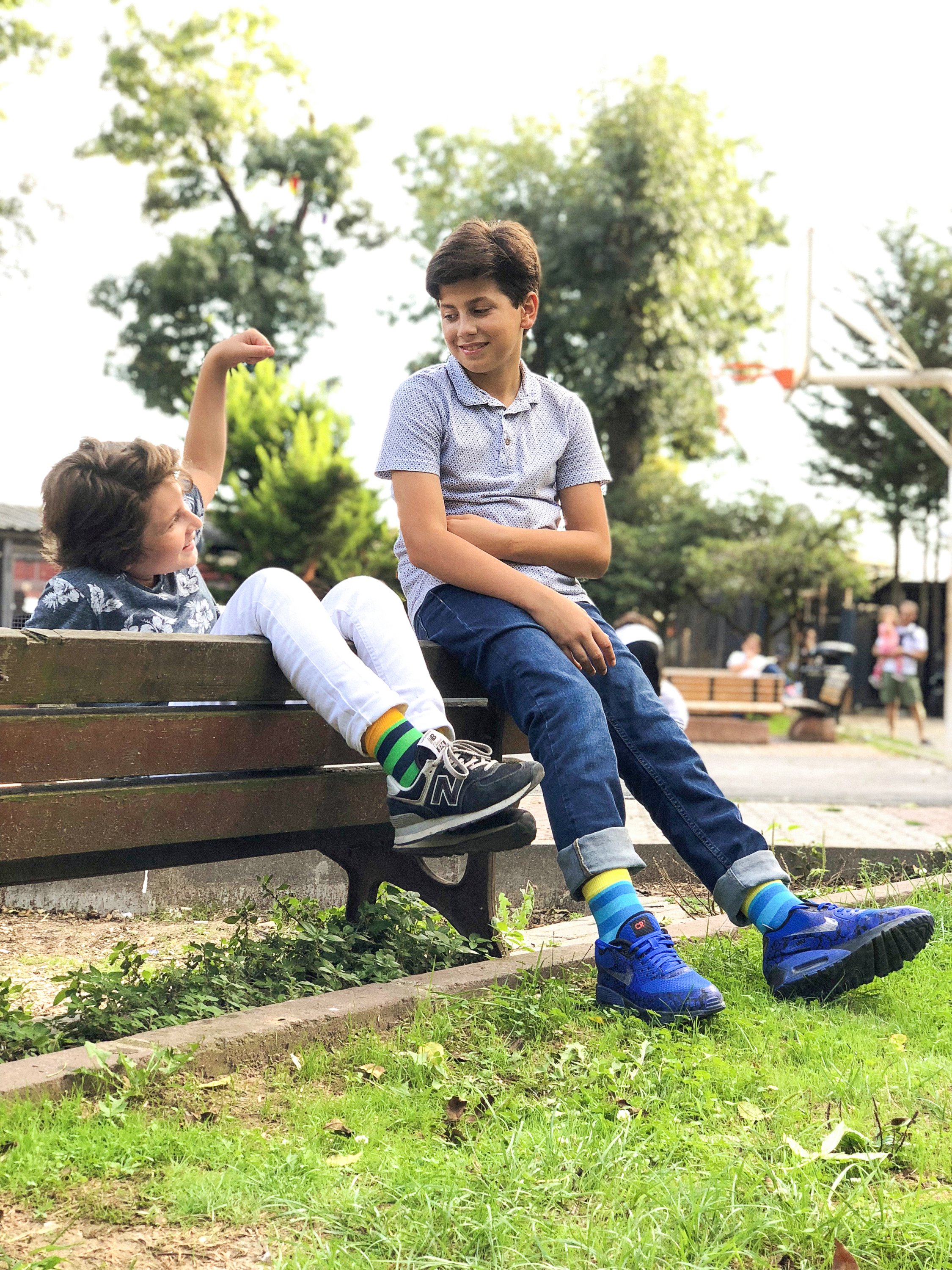 Colorful Kids Carrot Leaf Stripe Socks made from soft Turkish cotton, featuring a fun design perfect for children.