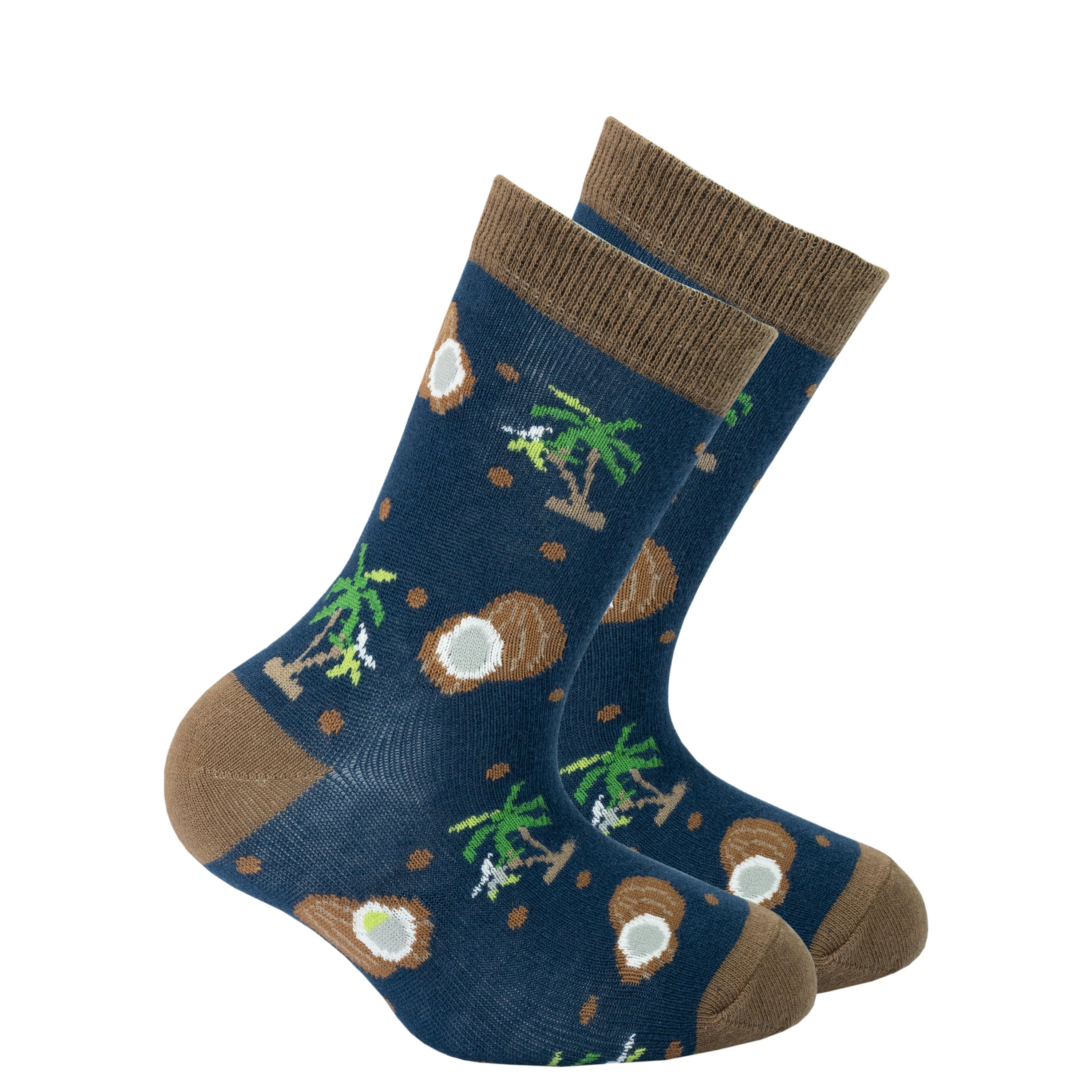 Colorful Kids Coconut Socks featuring fun patterns and designs, perfect for adding style to children's outfits.