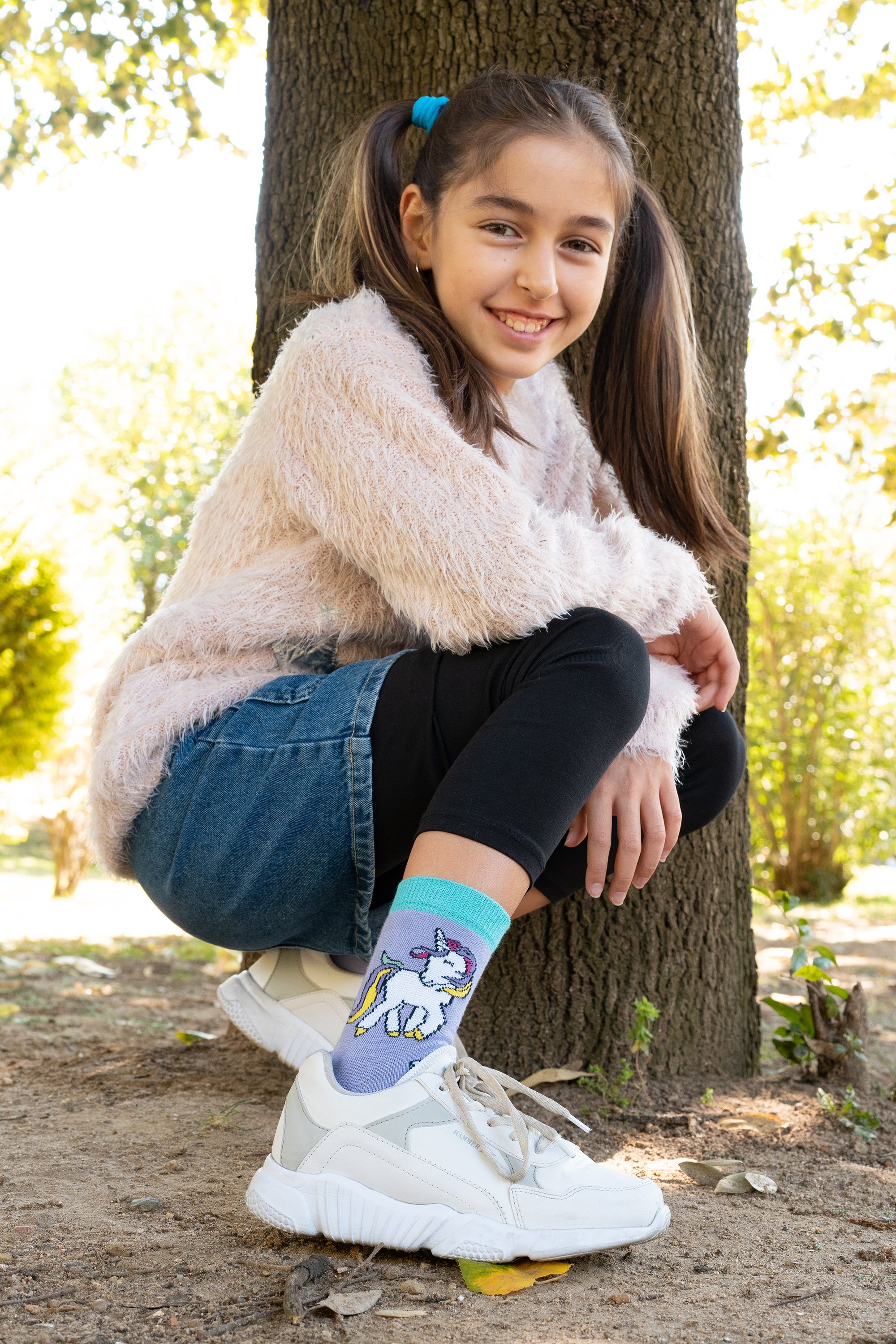 Colorful Kids Cute Fun Socks featuring trendy patterns and soft cotton material, perfect for adding style to children's outfits.