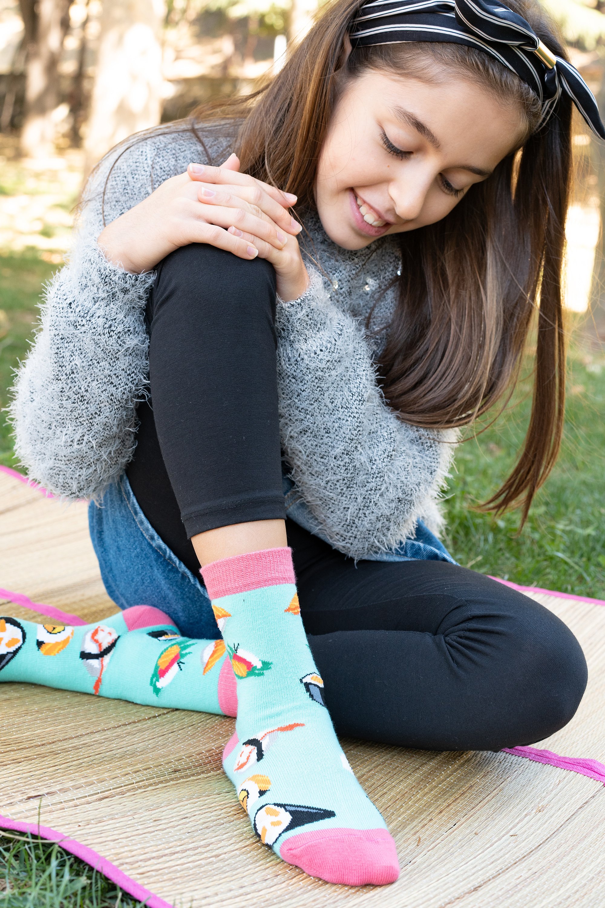 Colorful Kids Fast Food Socks featuring fun designs, perfect for stylish children.