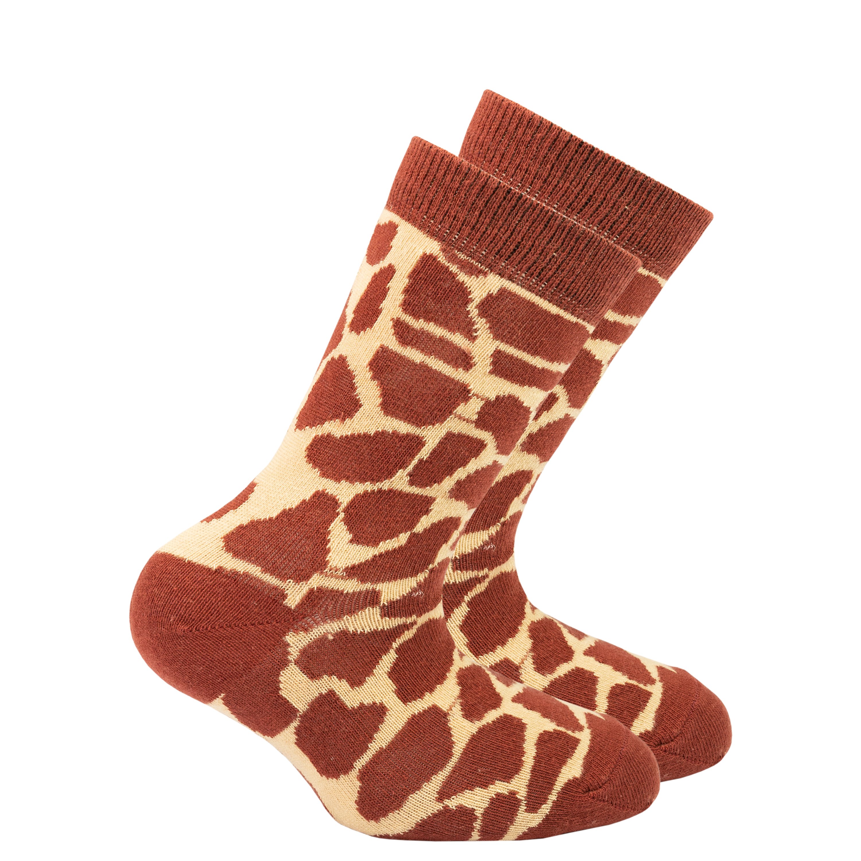 Colorful Kids Giraffe Socks made from soft cotton, featuring a fun giraffe design, perfect for children.