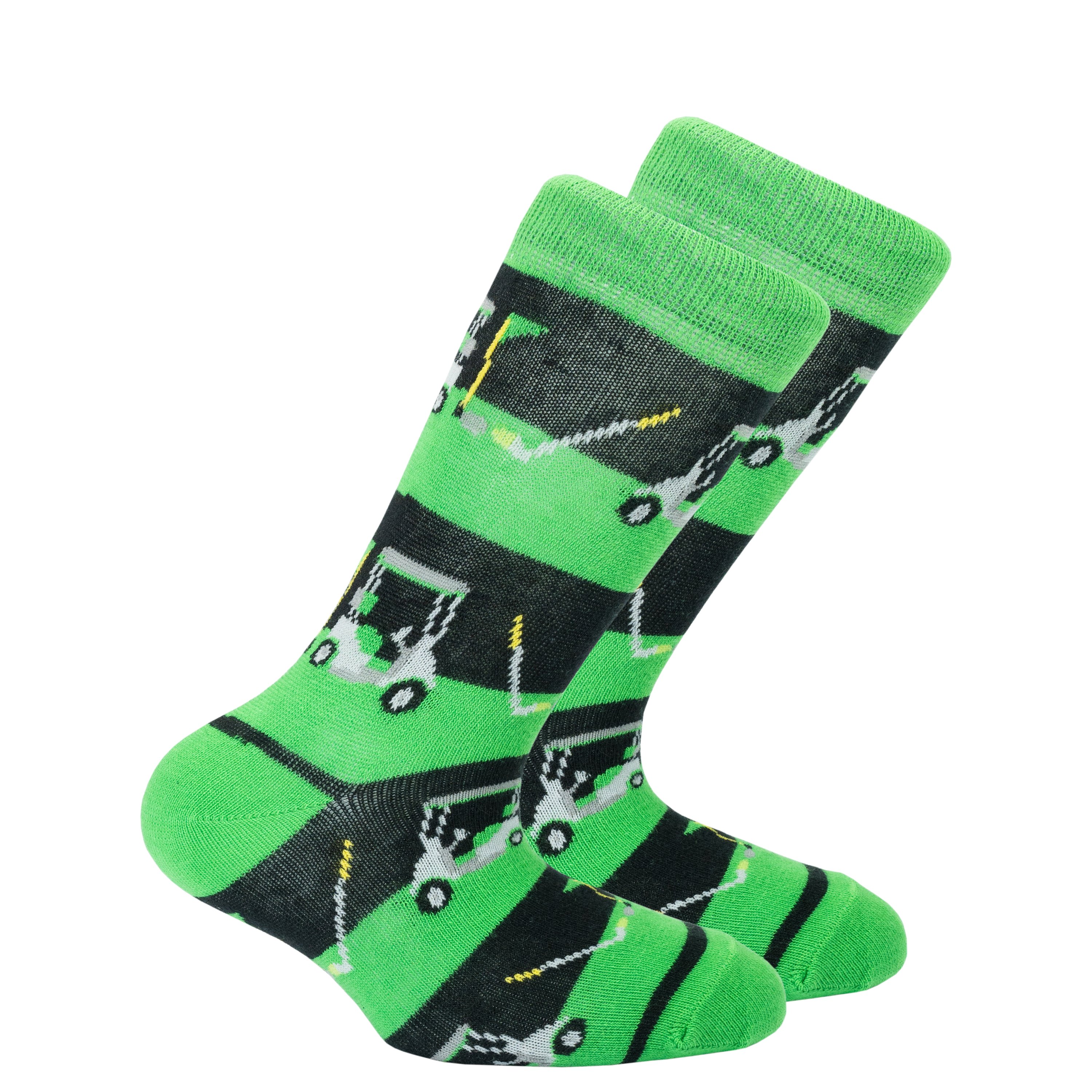 Colorful Kids Golf Socks made from soft Turkish cotton, featuring trendy patterns and designs for stylish comfort.