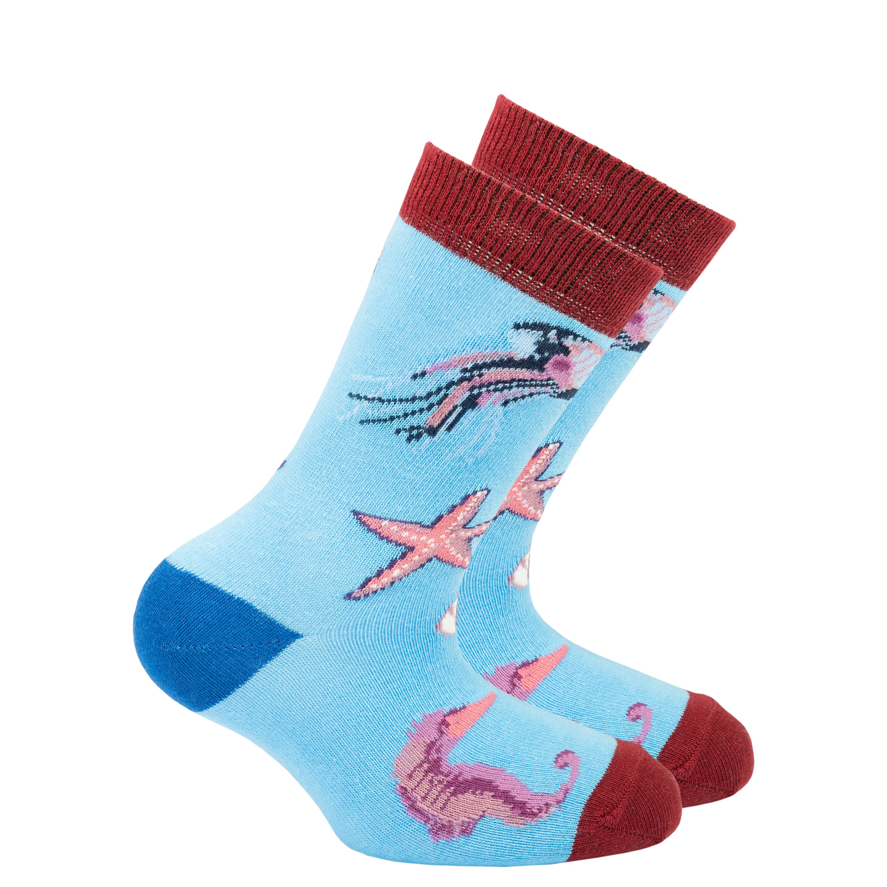 Colorful Kids Jellyfish Socks featuring fun jellyfish designs, made from soft Turkish cotton for comfort and style.