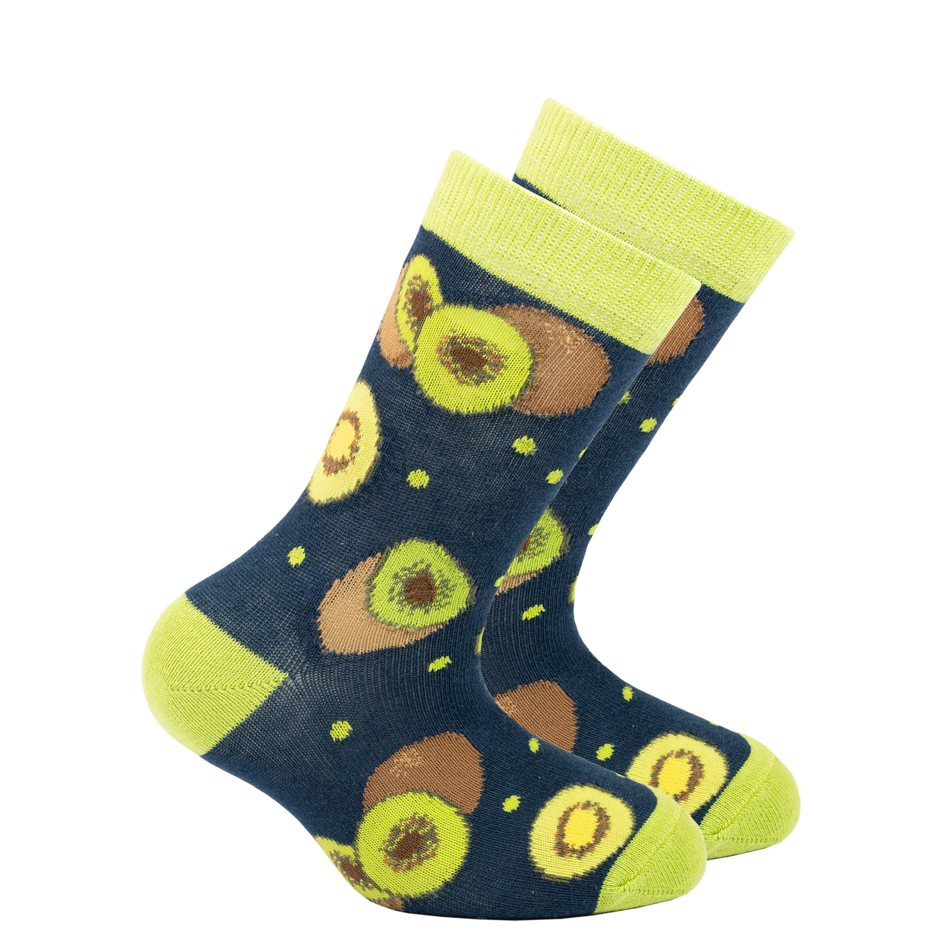 Colorful Kids Kiwi Socks featuring fun patterns and designs, perfect for adding style to children's outfits.