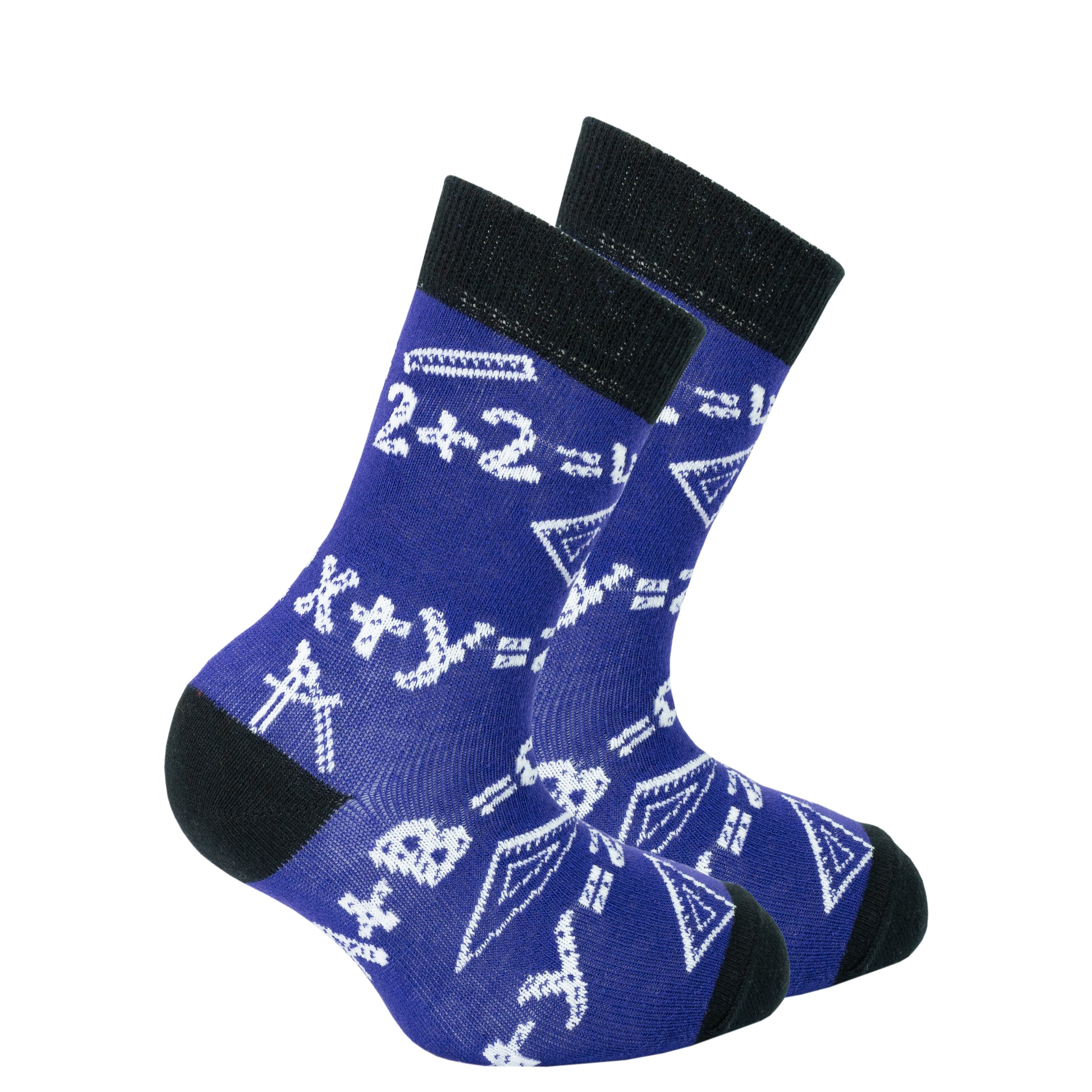 Colorful Kids Mathematics Socks featuring fun designs and patterns, perfect for adding a playful touch to children's outfits.