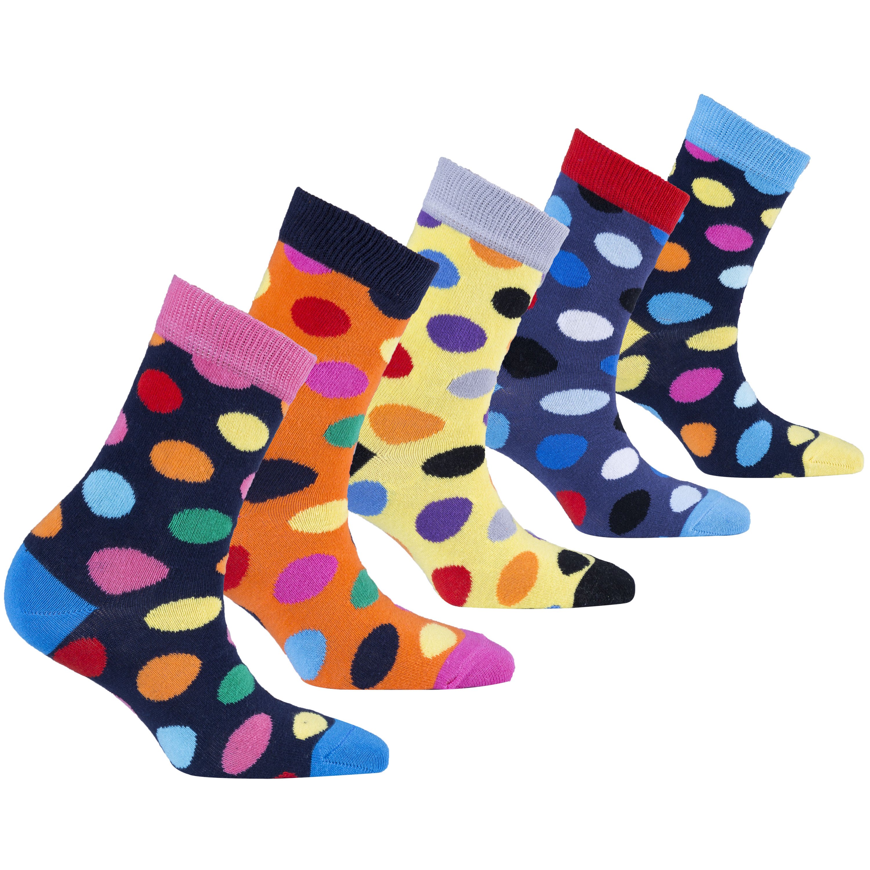 Colorful Kids Modern Dots Socks featuring trendy patterns and soft cotton fabric, perfect for stylish comfort.