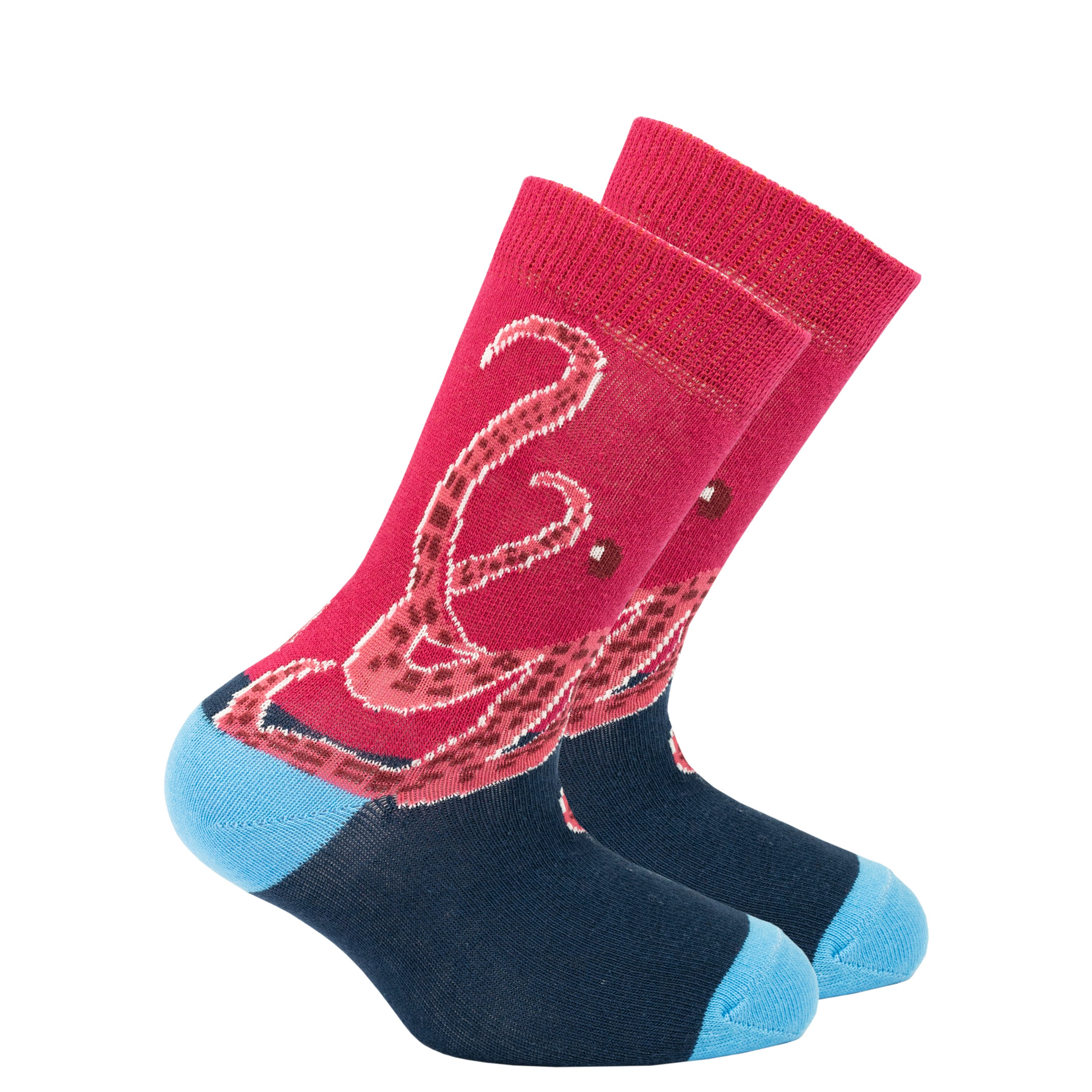 Colorful Kids Octopus Socks featuring a playful octopus design, made from soft Turkish cotton for comfort.