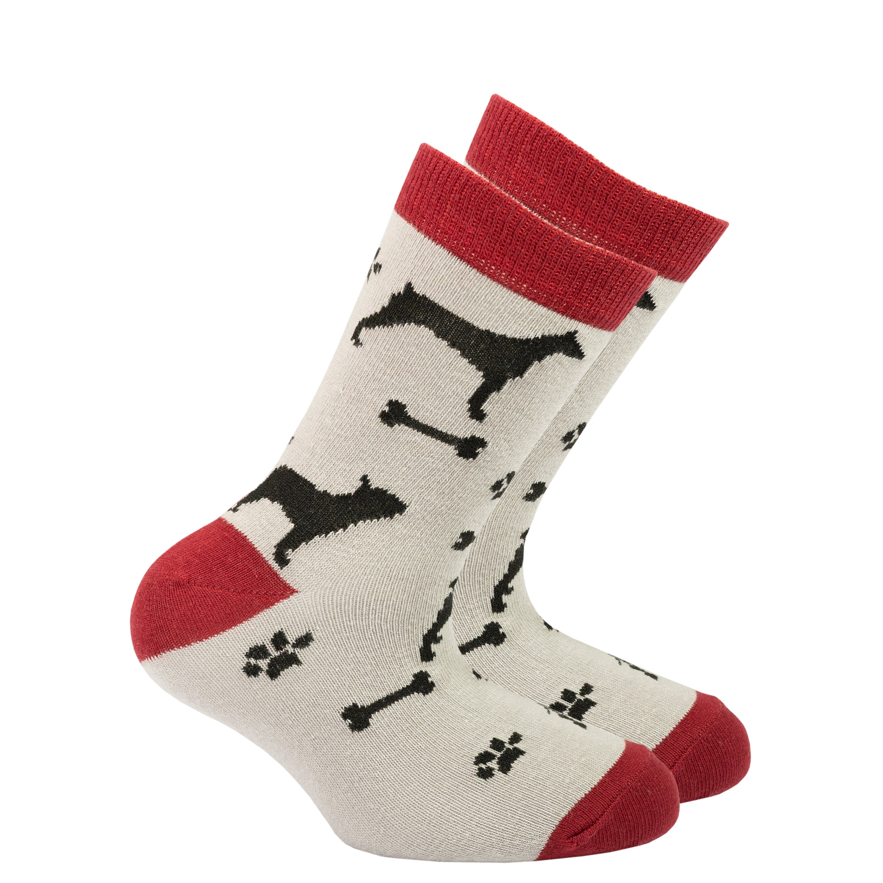 Colorful Kids Shadow Dog Socks featuring a playful dog design, made from soft Turkish cotton for comfort.