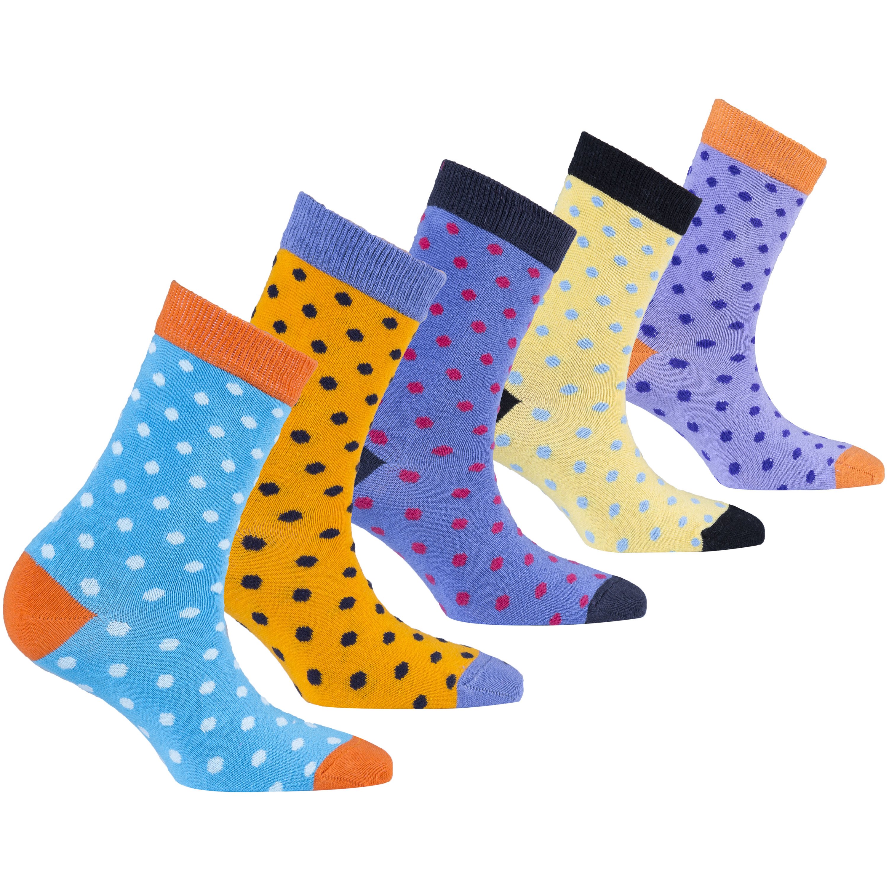 Colorful Kids Soft Dots Socks made from premium cotton, featuring fun patterns and designs for children.