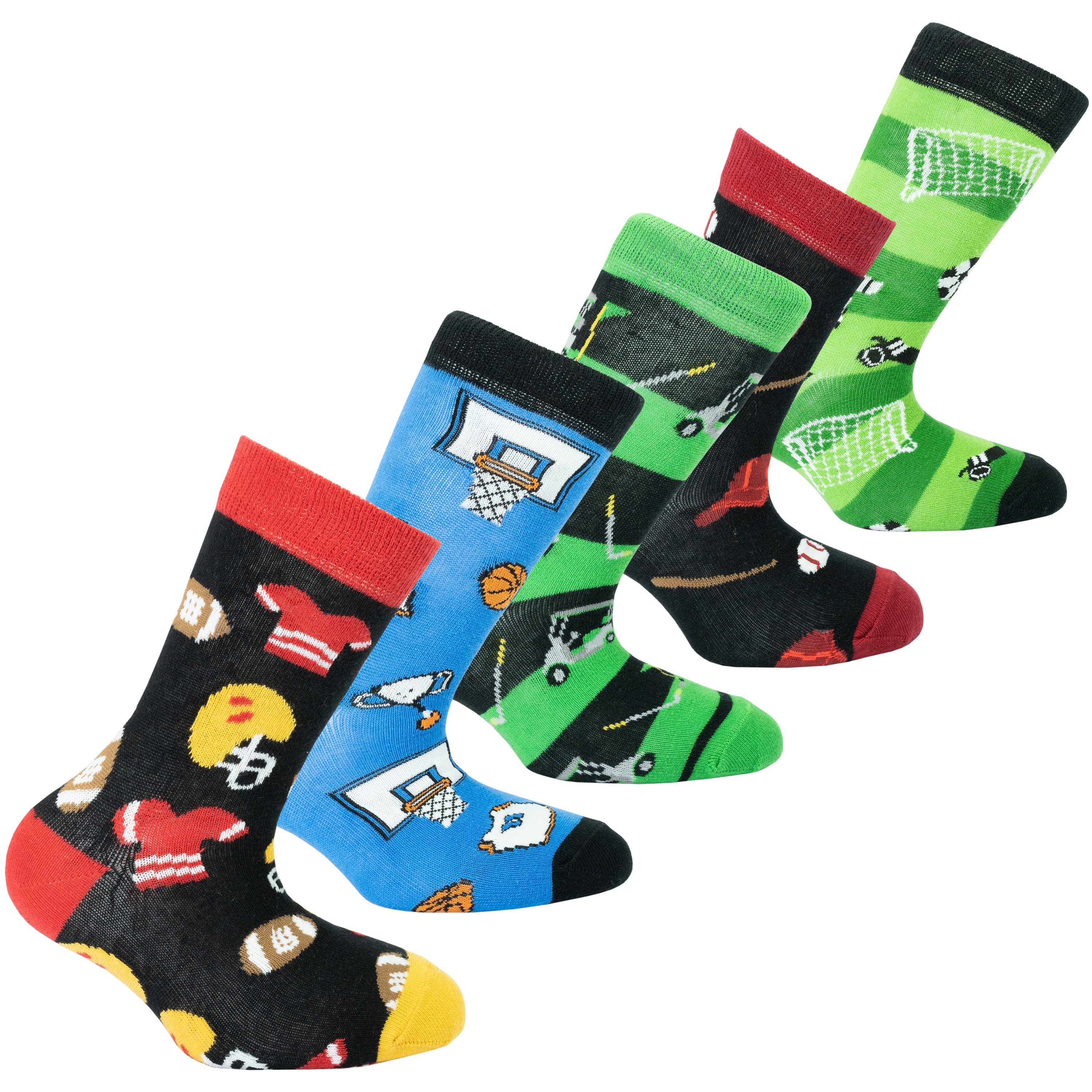 Colorful Kids Sports Socks made from soft Turkish cotton, featuring fun patterns and designs for children.