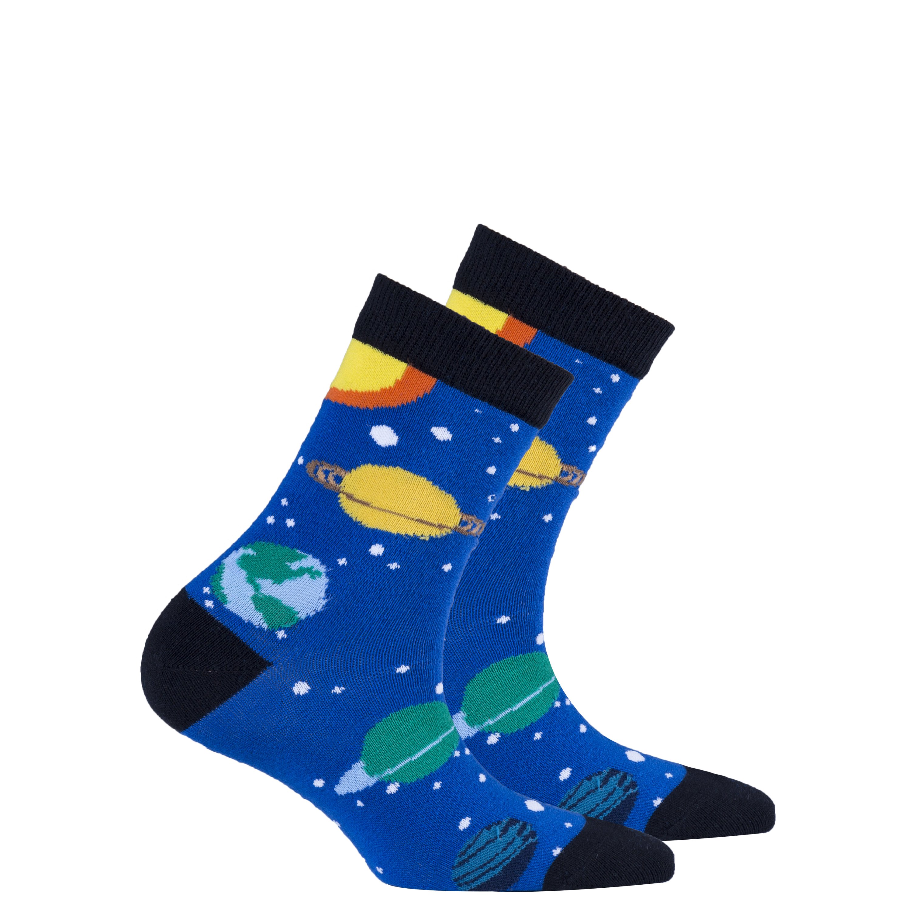 Colorful Kids Universe Socks featuring fun patterns and designs, perfect for adding style to children's outfits.