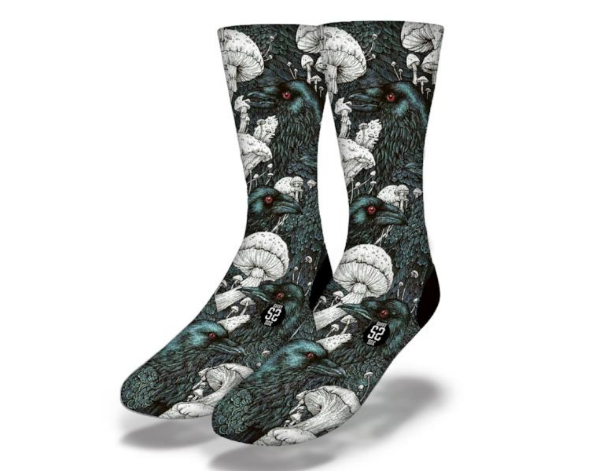 MAGIC MUSHROOM Psychedelic Halloween Socks featuring vibrant colors and whimsical designs, perfect for Halloween costumes and family fun.