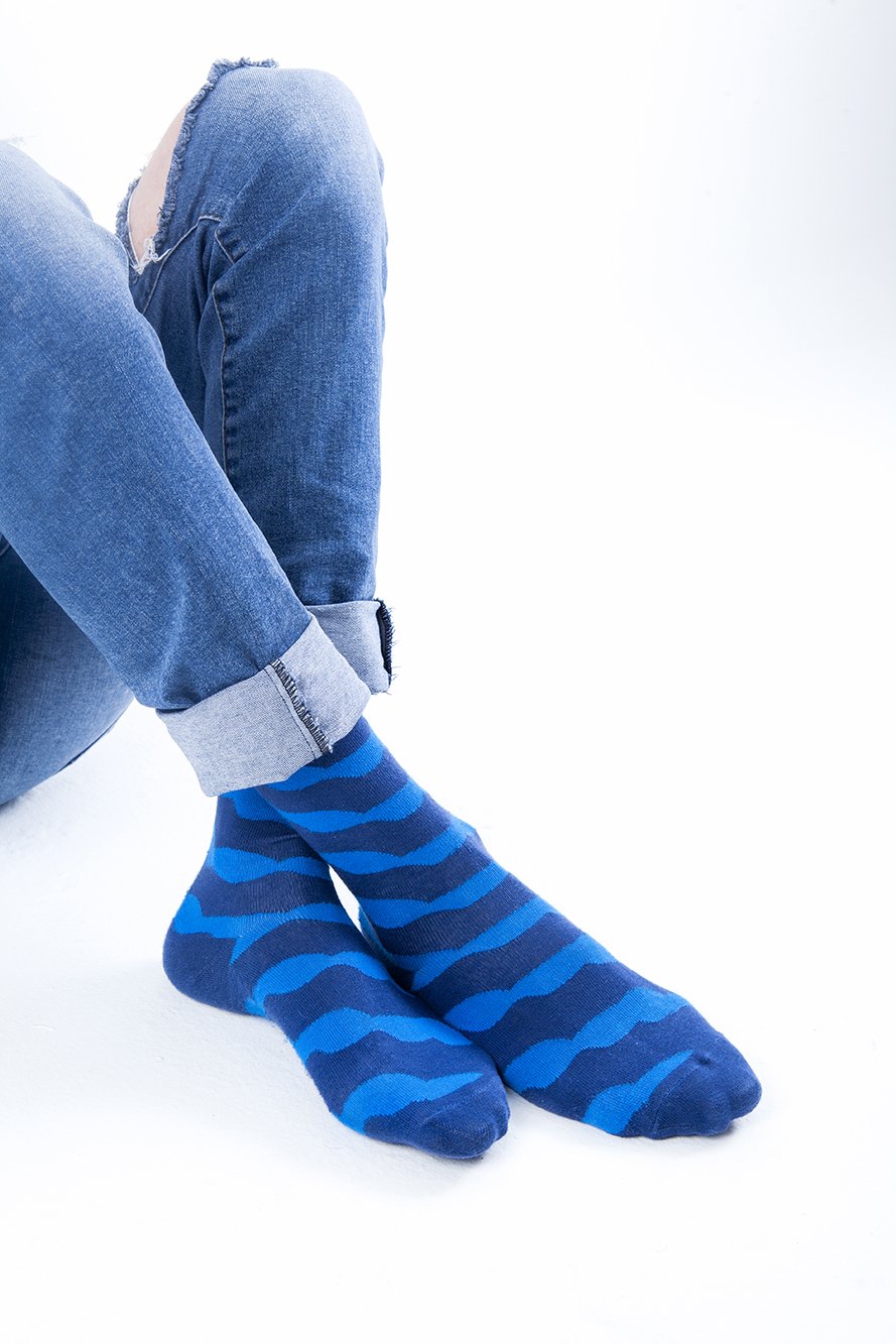 Men's Admiral Wave Socks featuring colorful designs and premium cotton material for comfort and style.