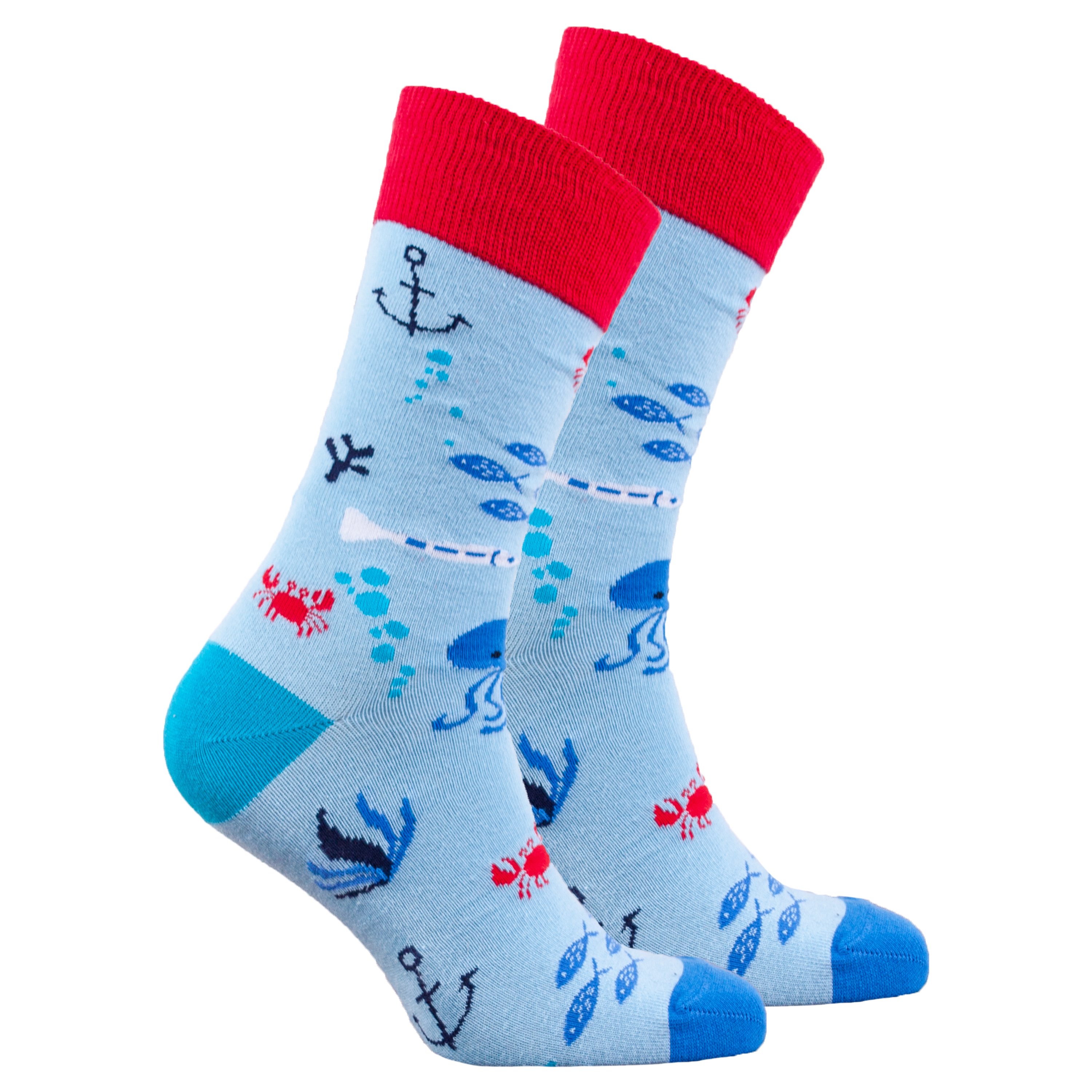 Men's Aquarium Socks featuring colorful and trendy designs made from soft Turkish cotton.