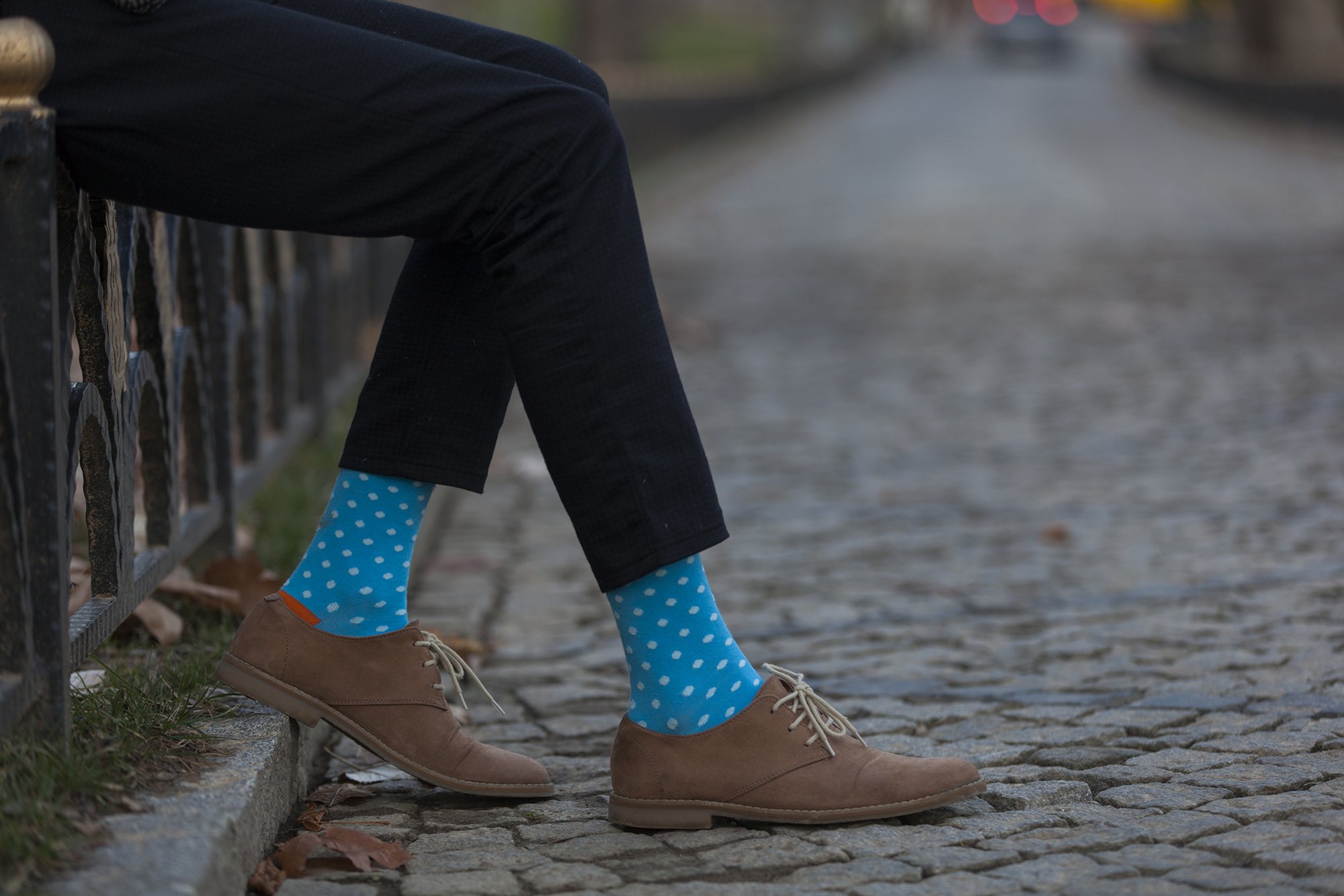 Men's Arctic Dot Socks featuring colorful patterns and premium cotton material, perfect for stylish comfort.