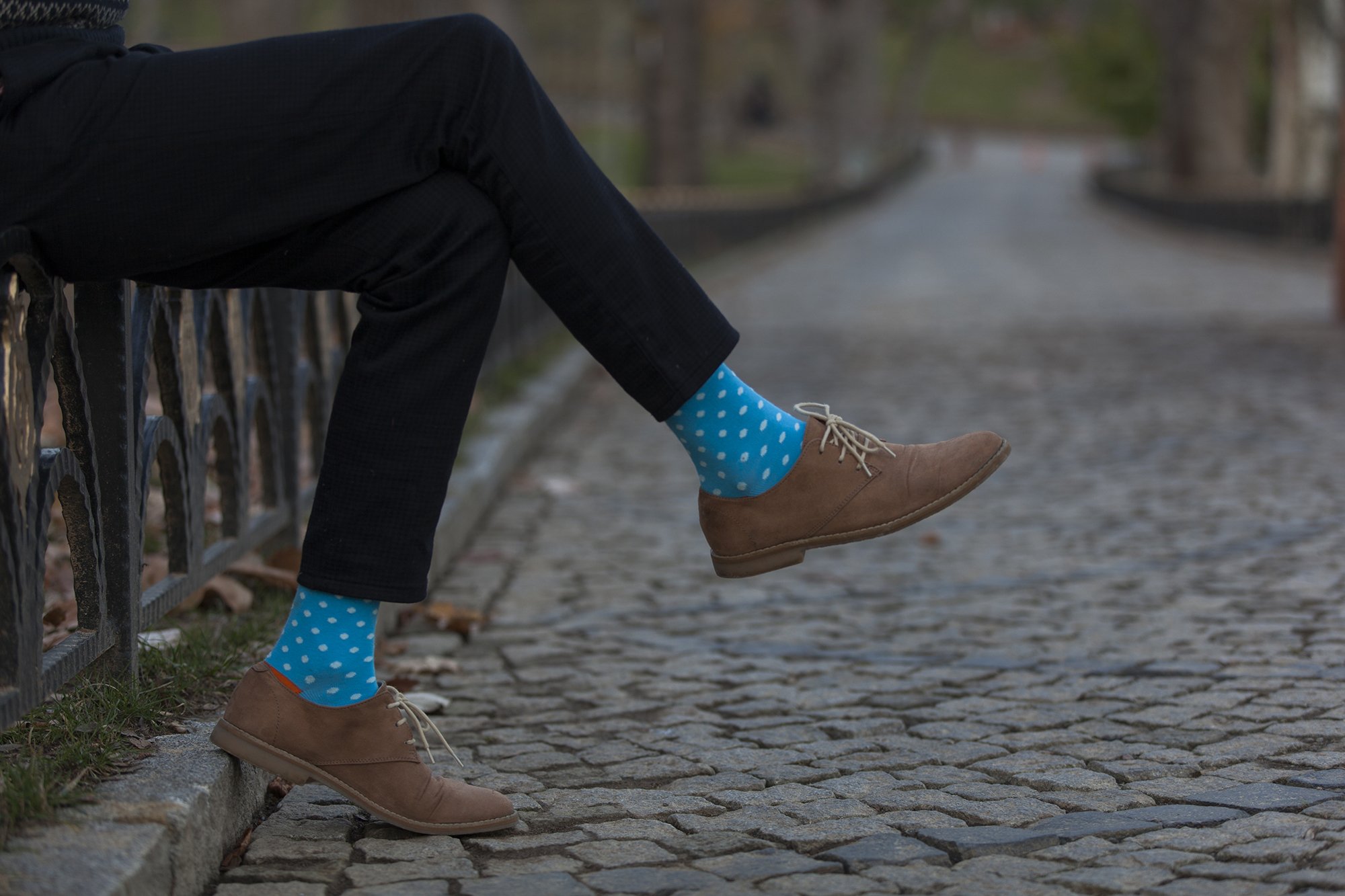 Men's Arctic Dot Socks featuring colorful patterns and premium cotton material, perfect for stylish comfort.