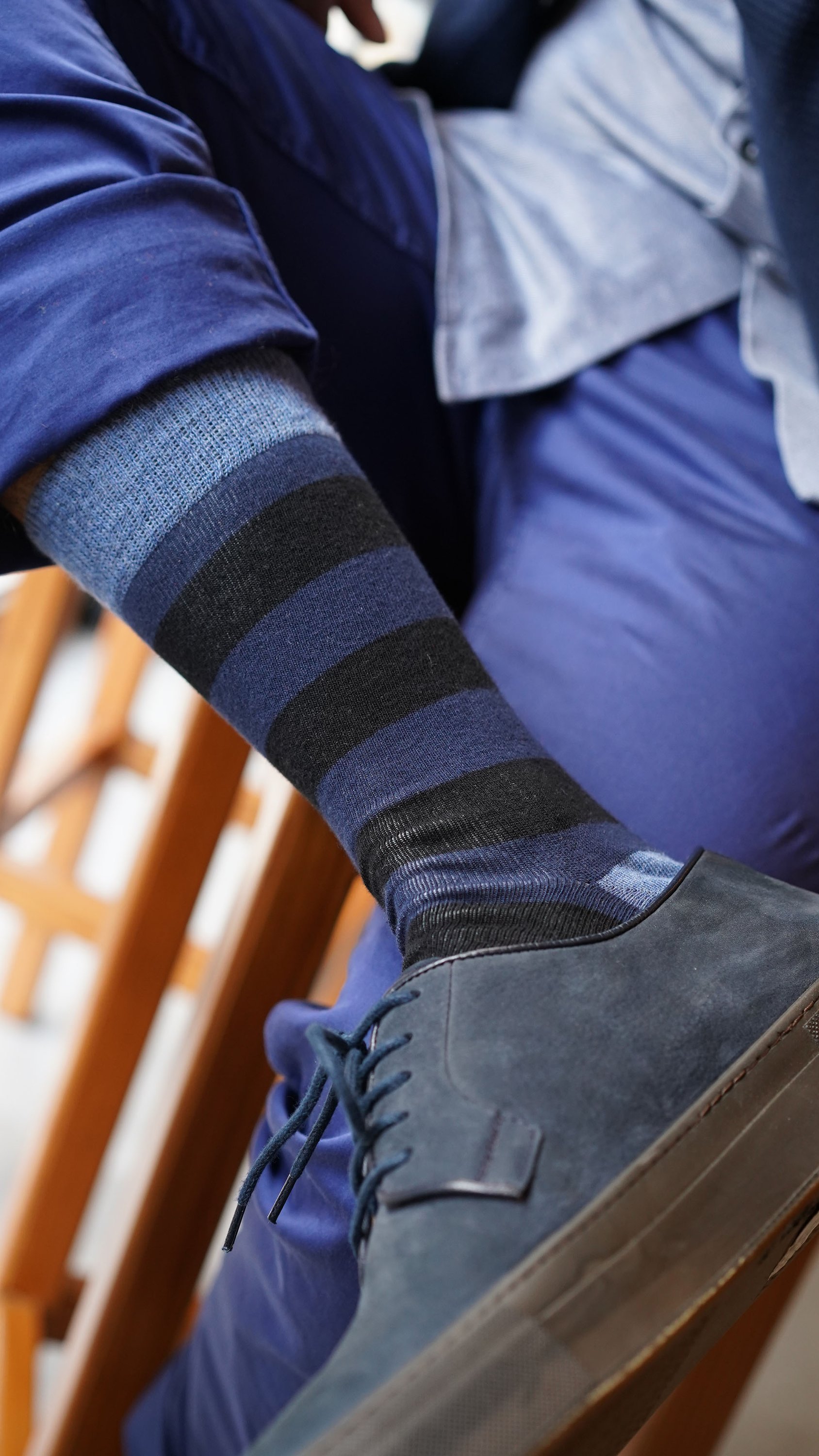 Men's Azure Mix Set Socks featuring colorful designs and premium Turkish cotton for comfort and style.