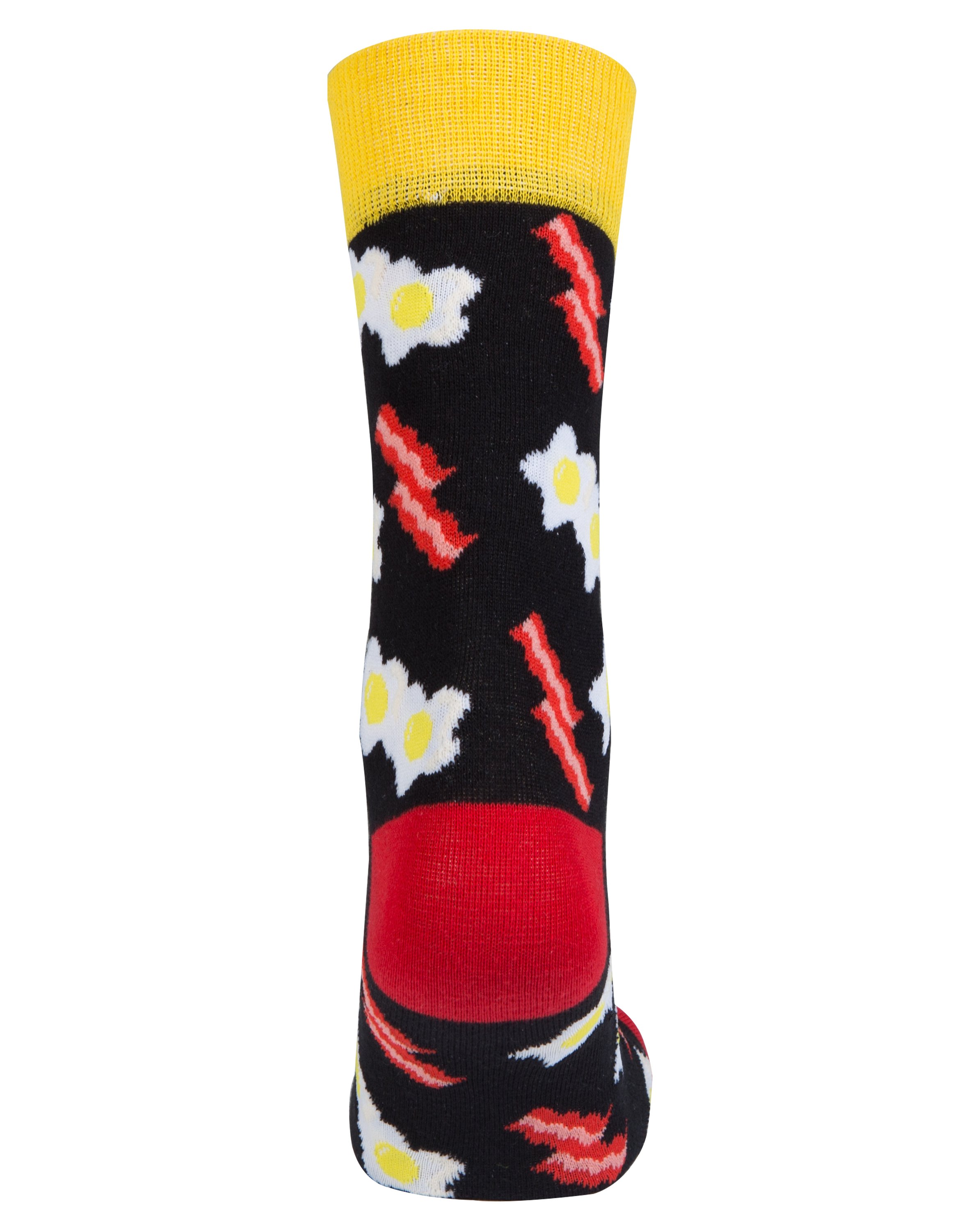 Men's Bacon Socks featuring a fun bacon design, made from soft combed cotton.