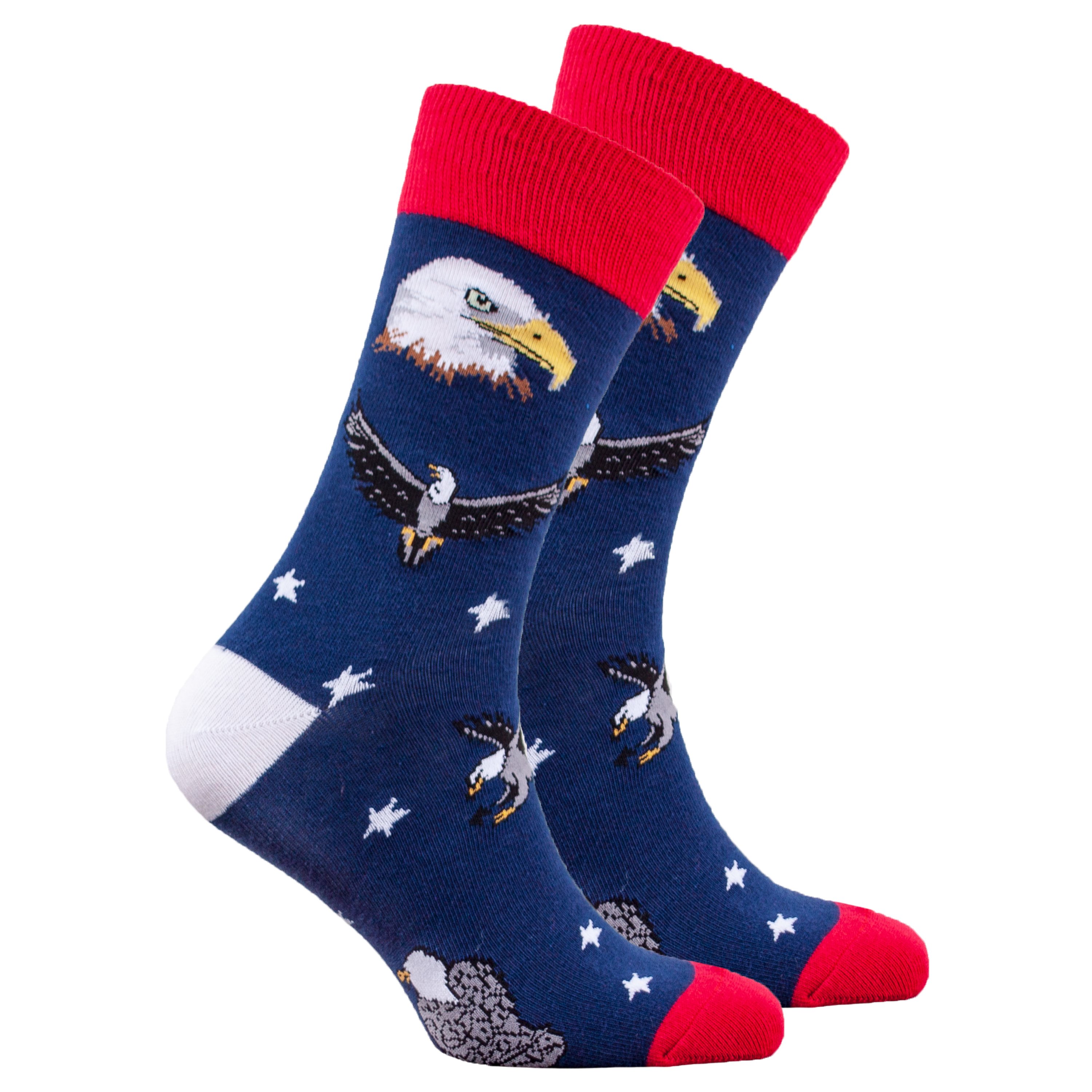 Men's Bald Eagle Socks featuring colorful designs and a comfortable fit, perfect for any occasion.