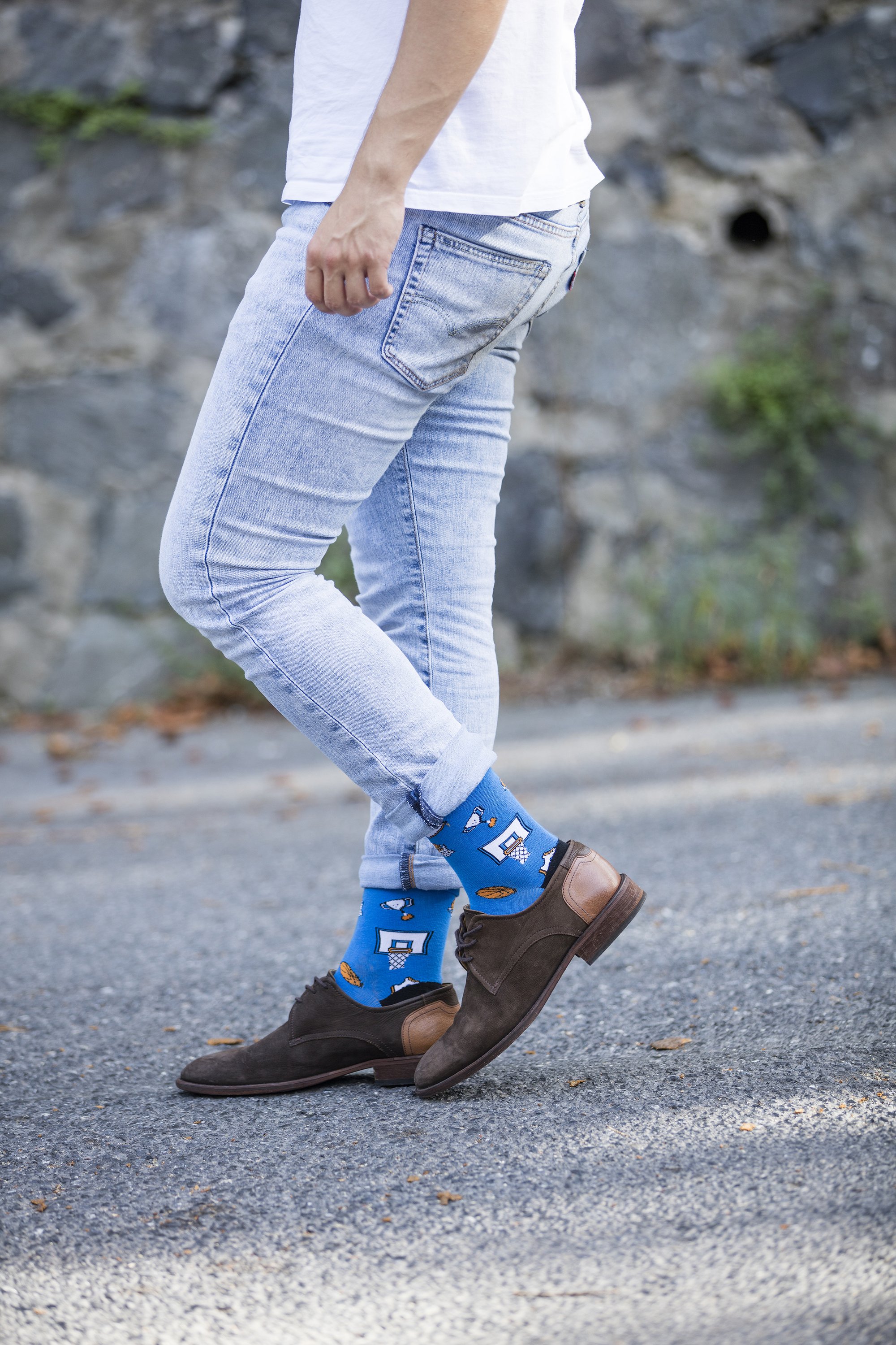 Men's Basketball Socks featuring colorful designs and soft Turkish cotton for comfort and style.