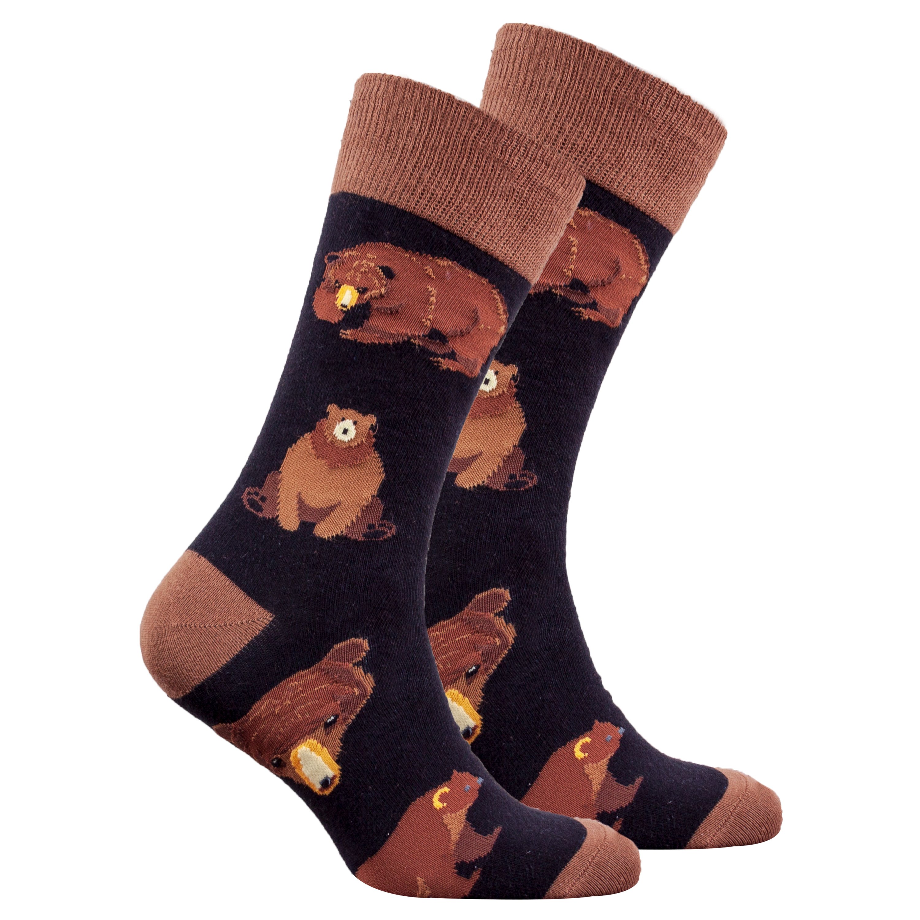 Men's Big Bear Socks featuring colorful designs and soft Turkish cotton for comfort.