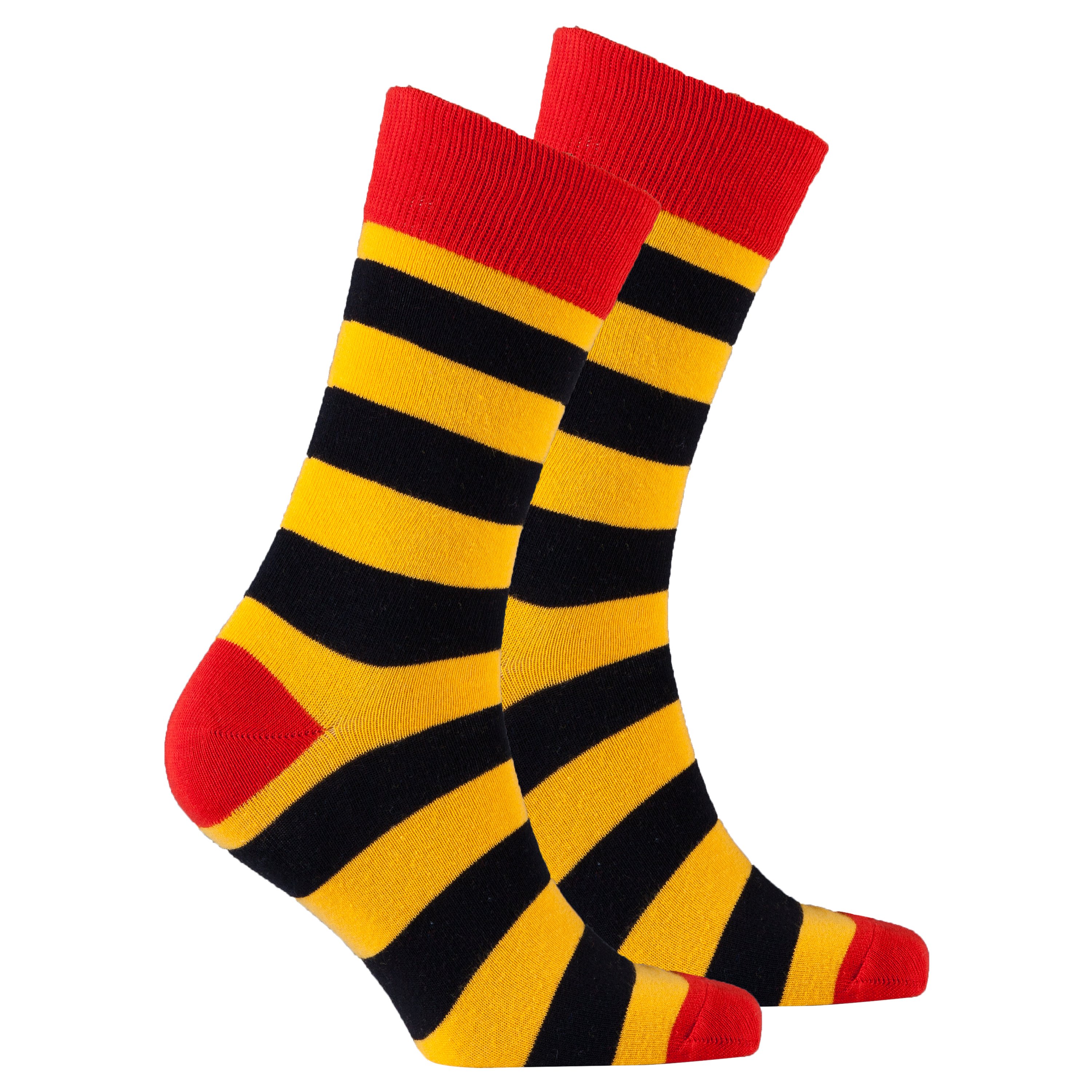 Men's Black Flame Stripe Socks featuring a vibrant flame pattern, made from soft Turkish cotton for comfort and style.