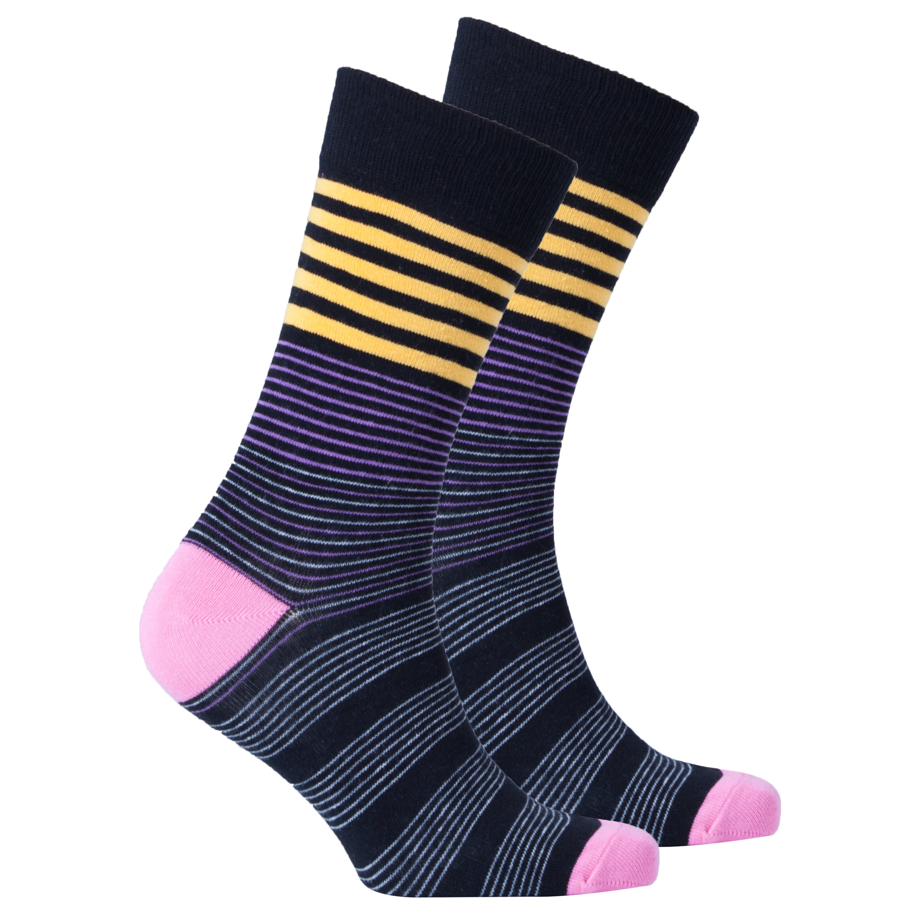 Men's black thin stripe socks made from soft Turkish cotton, featuring a stylish design for comfort and elegance.