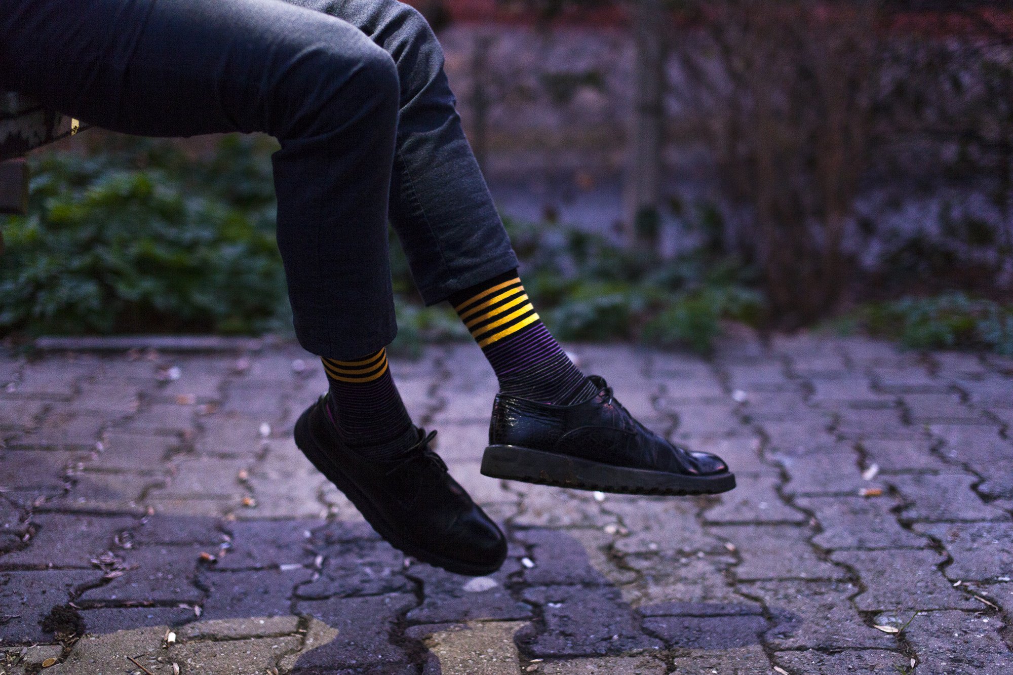 Men's black thin stripe socks made from soft Turkish cotton, featuring a stylish design for comfort and elegance.