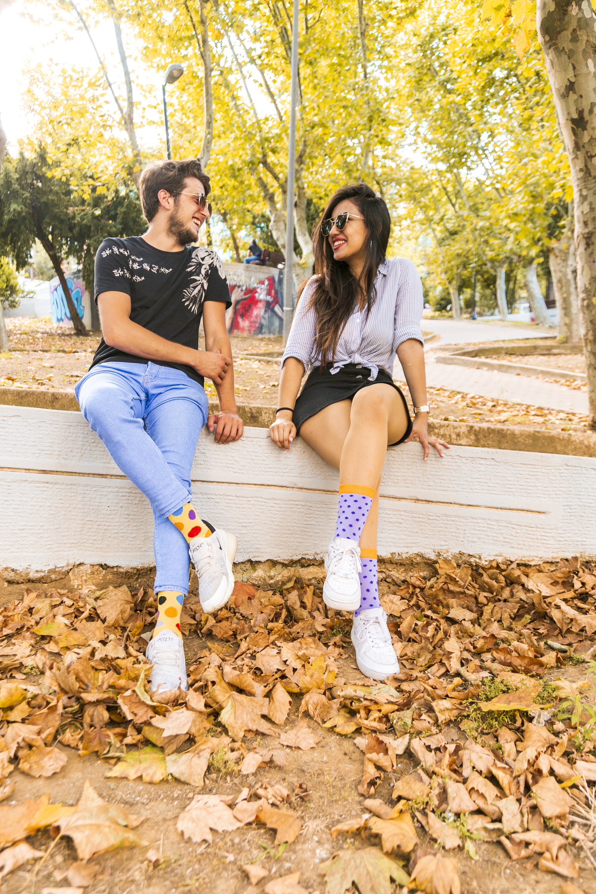 Men's Blonde Dot Socks featuring a vibrant dot pattern, made from soft Turkish cotton for comfort and style.