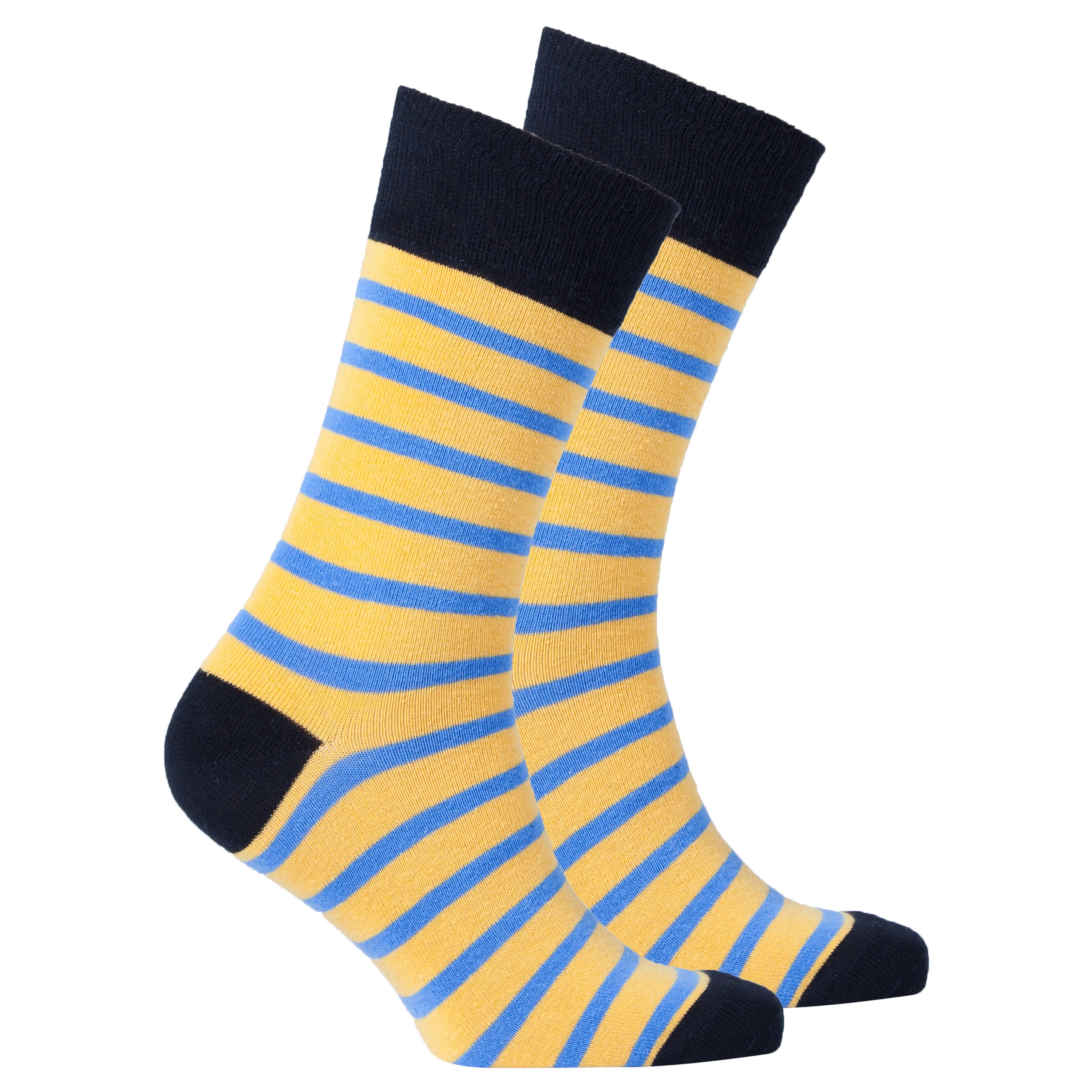 Men's Blonde Stripe Socks featuring vibrant colors and trendy patterns, made from soft Turkish cotton for comfort.