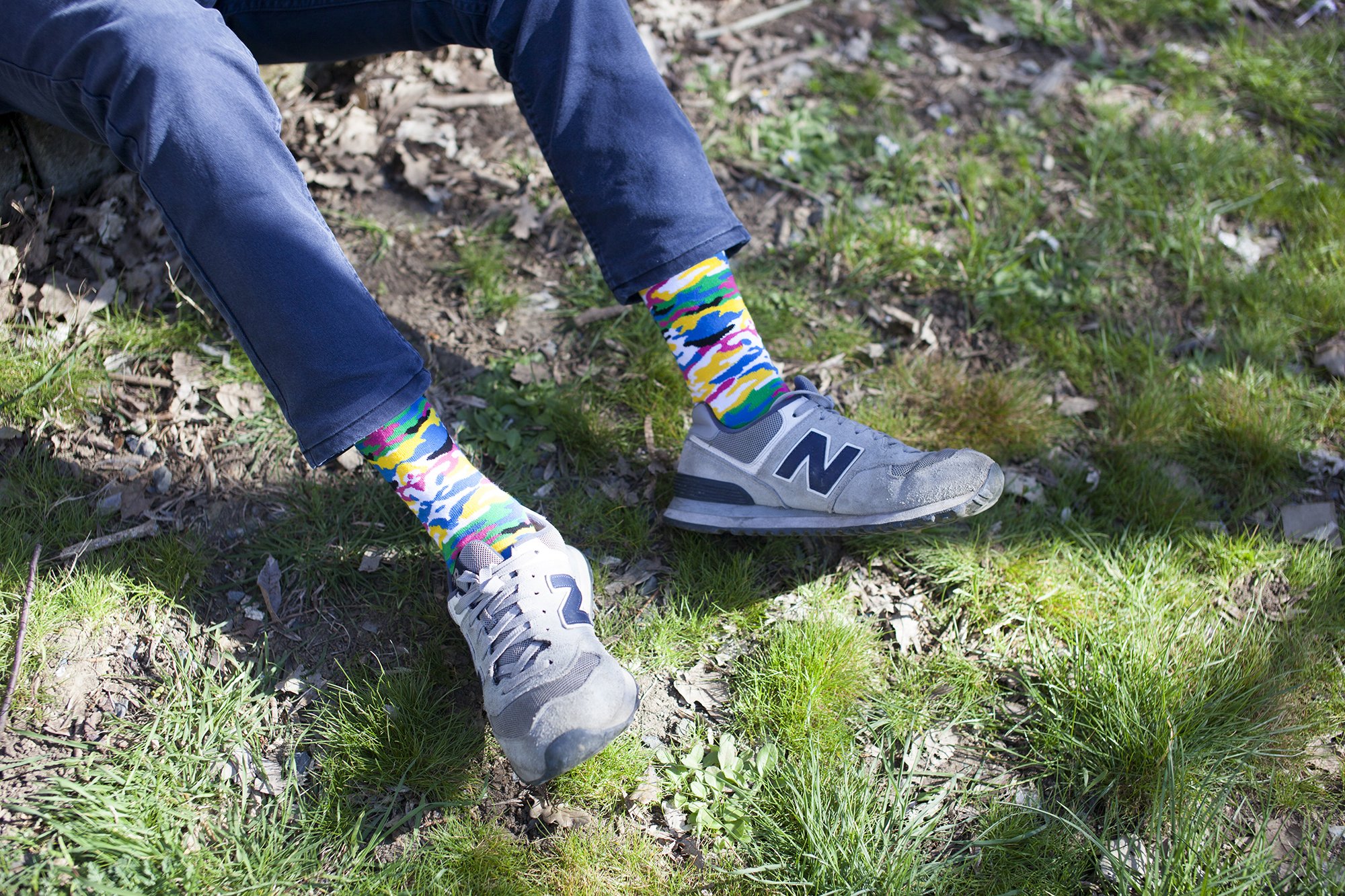 Men's Camouflage Socks featuring colorful designs and premium Turkish cotton for comfort and style.