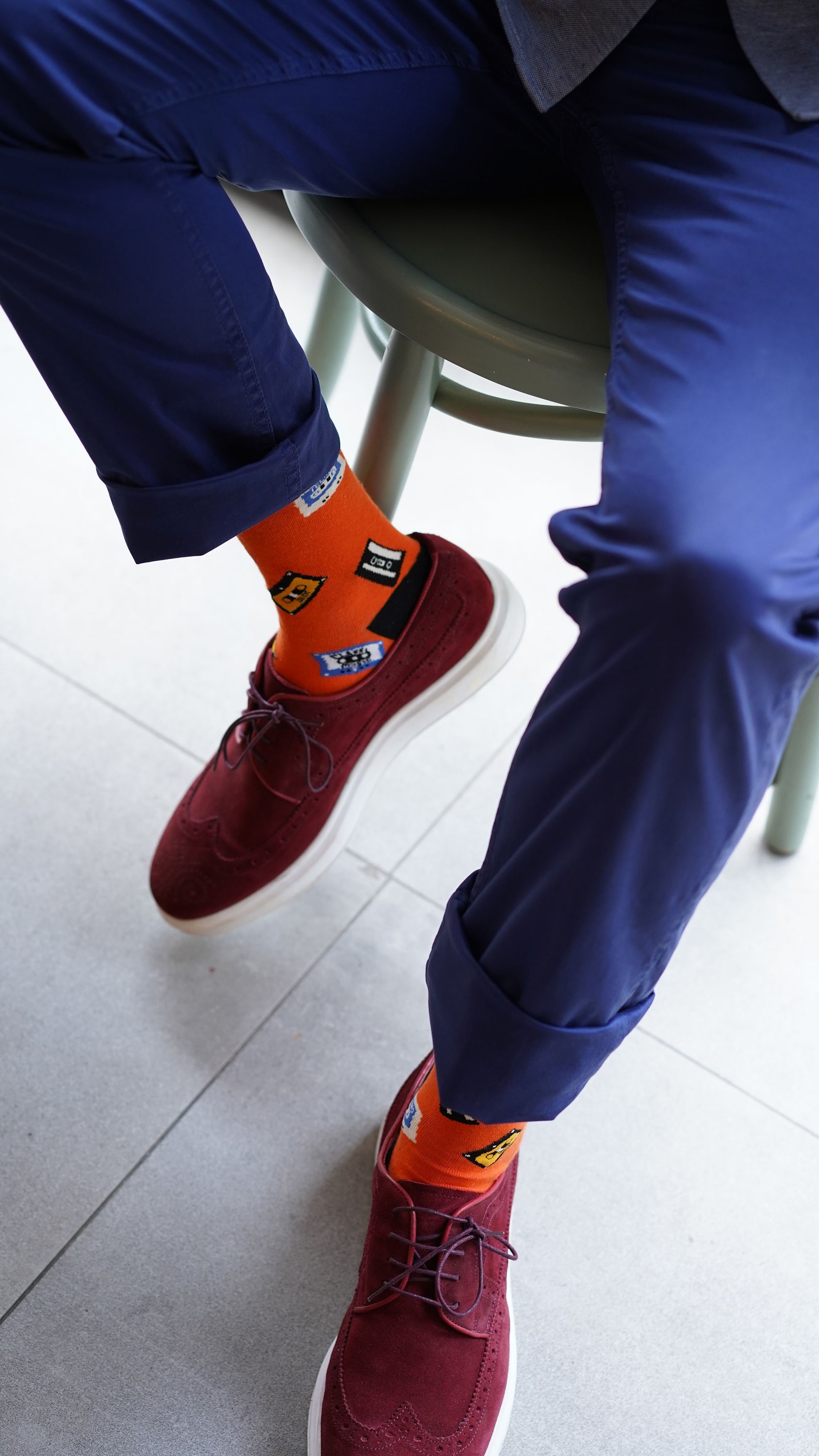 Men's Cassette Socks featuring colorful designs and soft Turkish cotton for comfort and style.