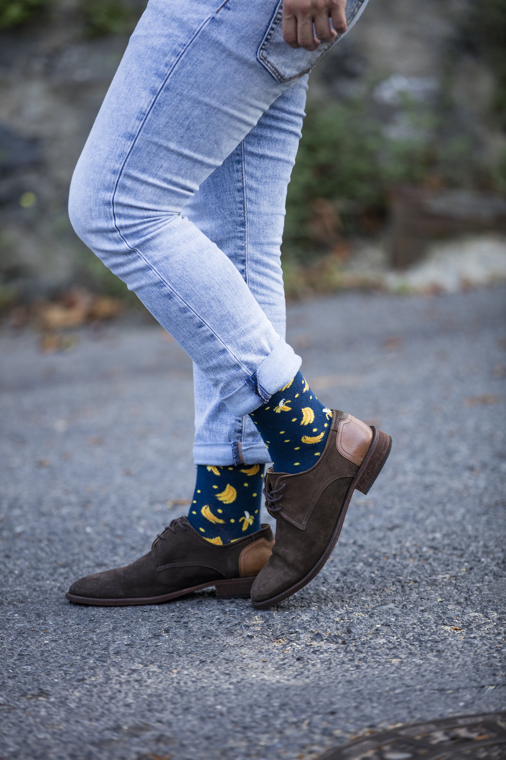 Men's Cheerful Fruits Socks featuring colorful fruit patterns, made from soft Turkish cotton for comfort and style.