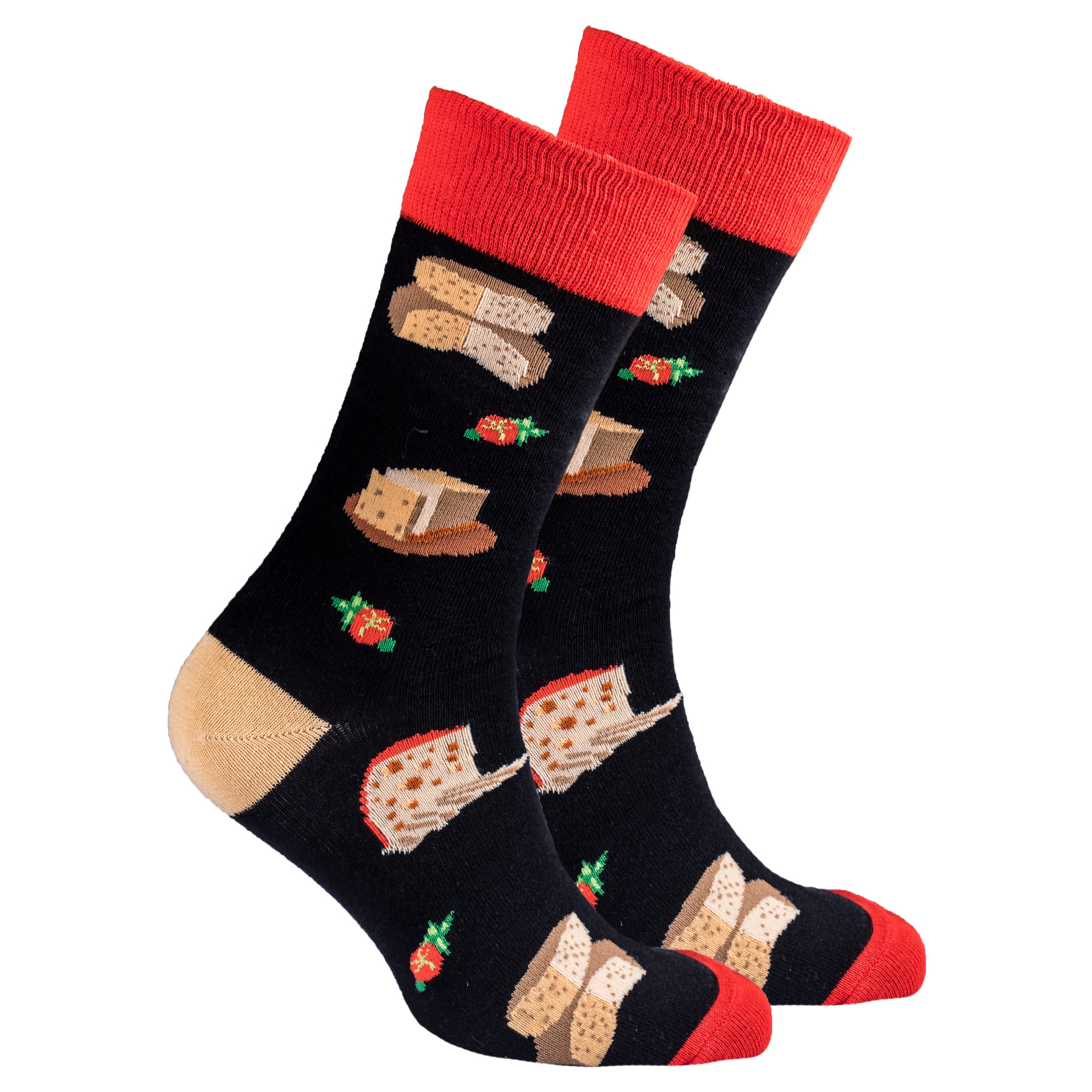 Men's Cheese Socks featuring colorful designs and soft cotton material, perfect for adding a fun touch to any outfit.