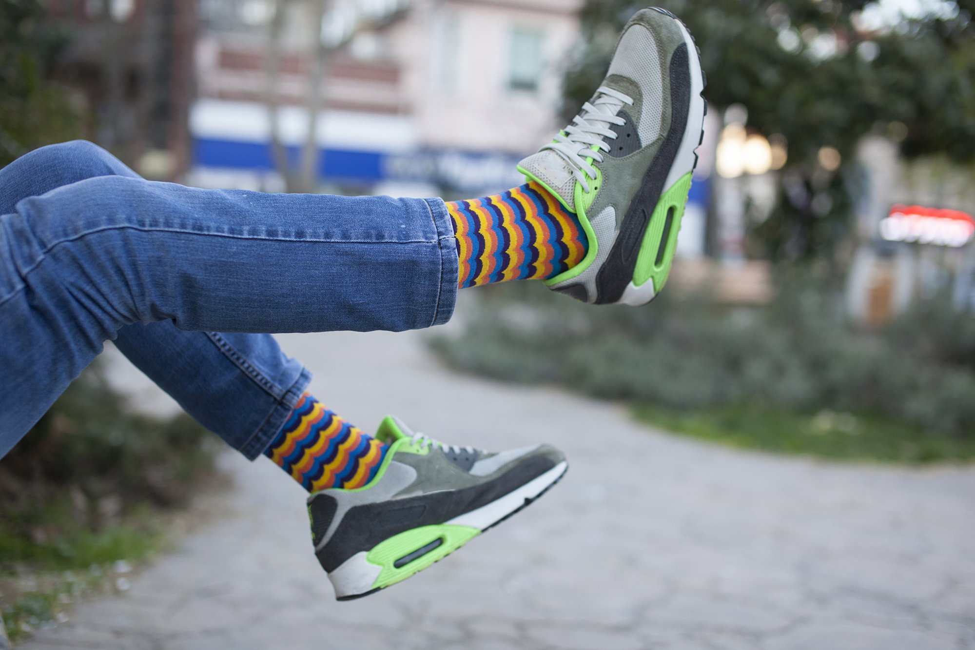 Men's Chic Mix Set Socks featuring colorful designs and premium Turkish cotton for comfort and style.