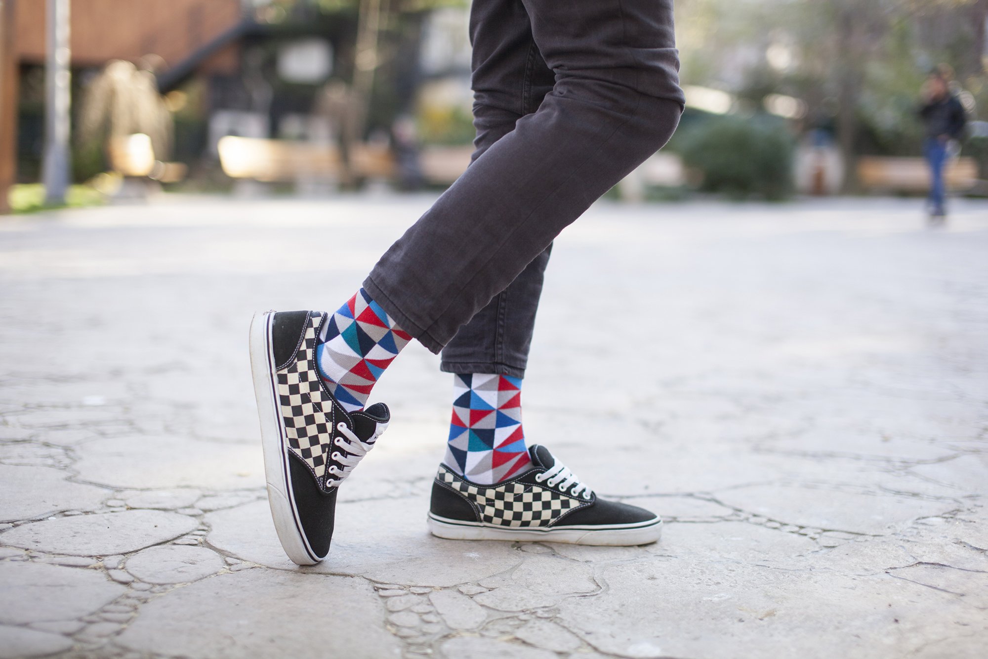 Men's Cool Mix Set Socks featuring vibrant colors and trendy patterns, perfect for adding style to any outfit.