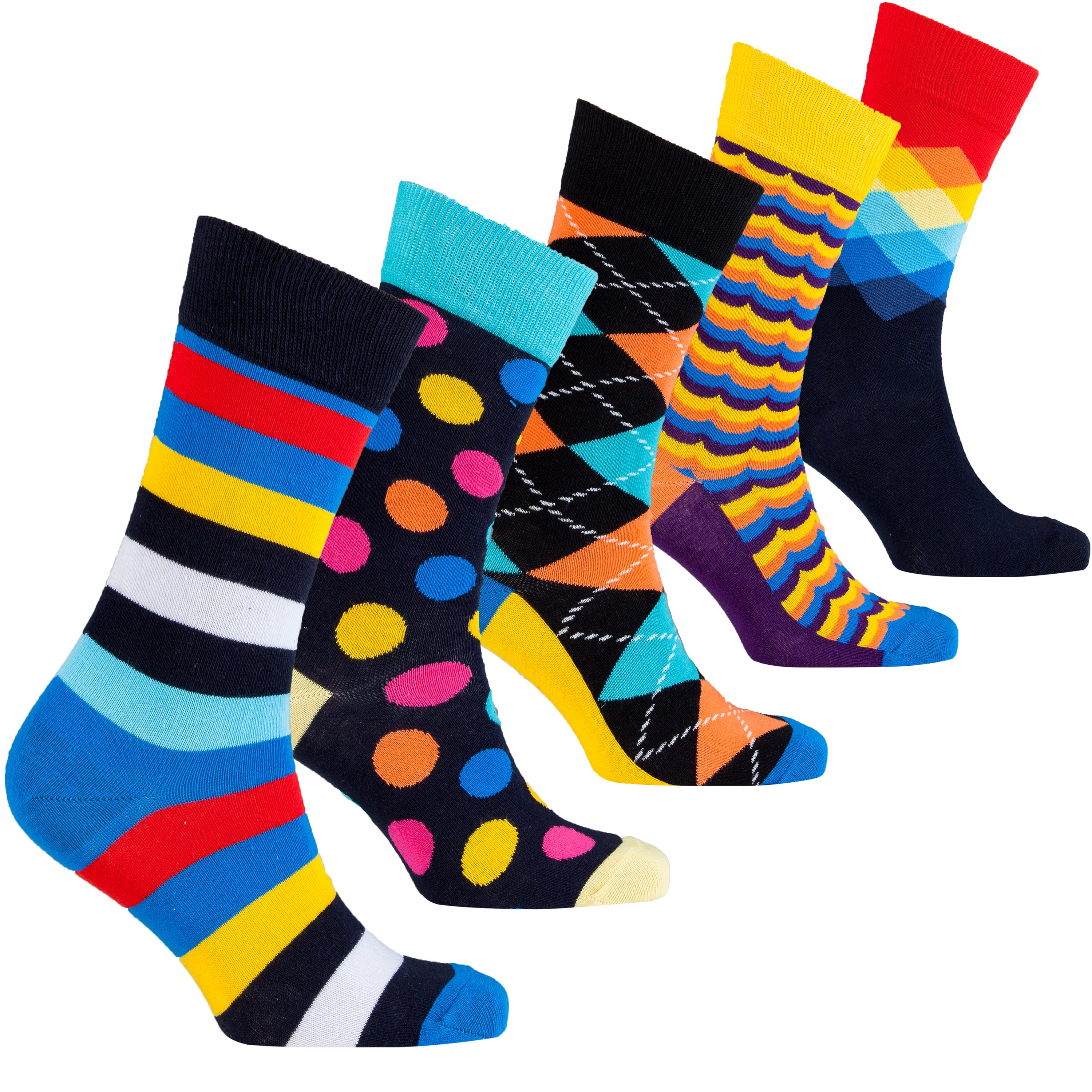 Men's Dapper Mix Set Socks featuring colorful designs and premium Turkish cotton for comfort and style.