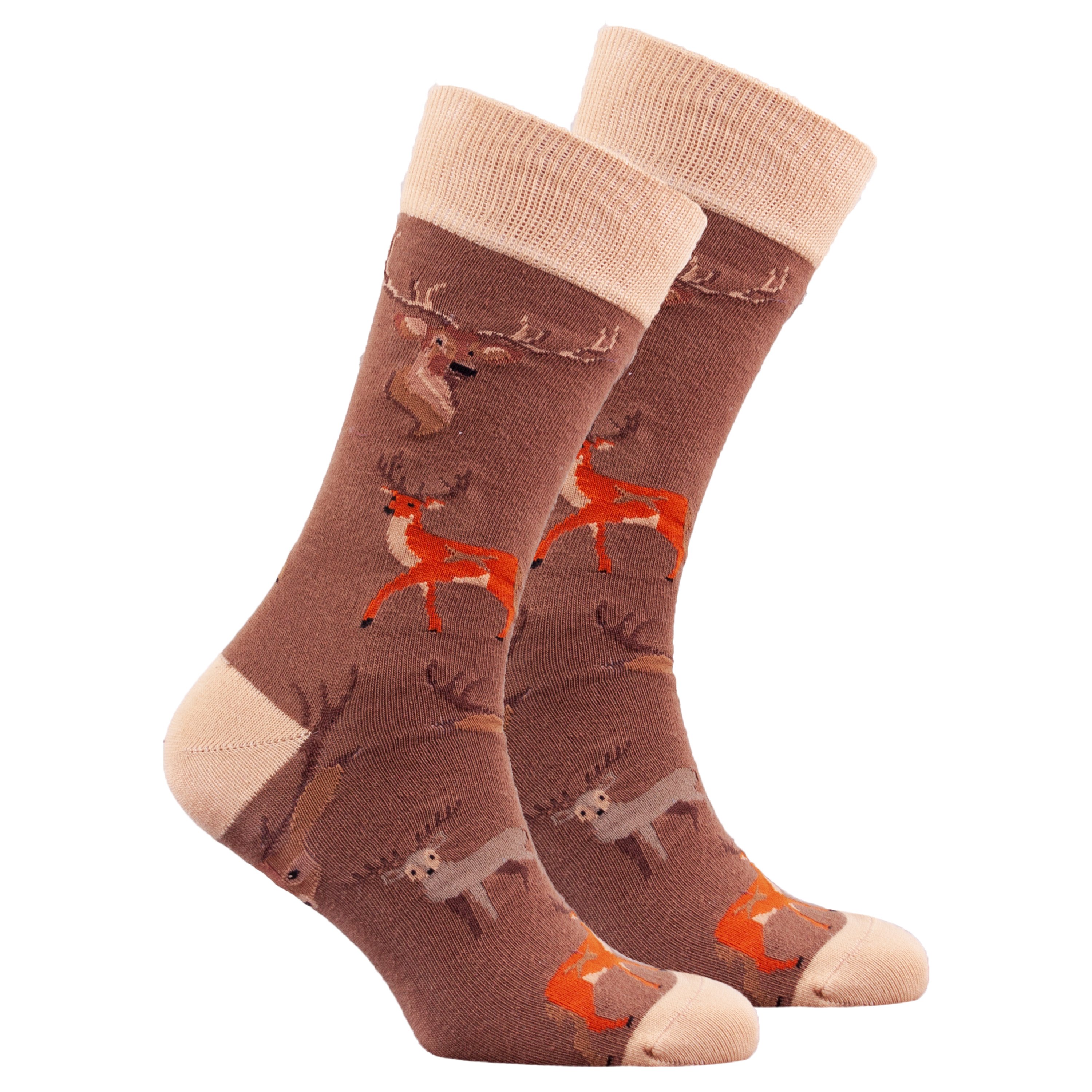 Men's Deer Socks featuring colorful designs and premium Turkish cotton for comfort and style.