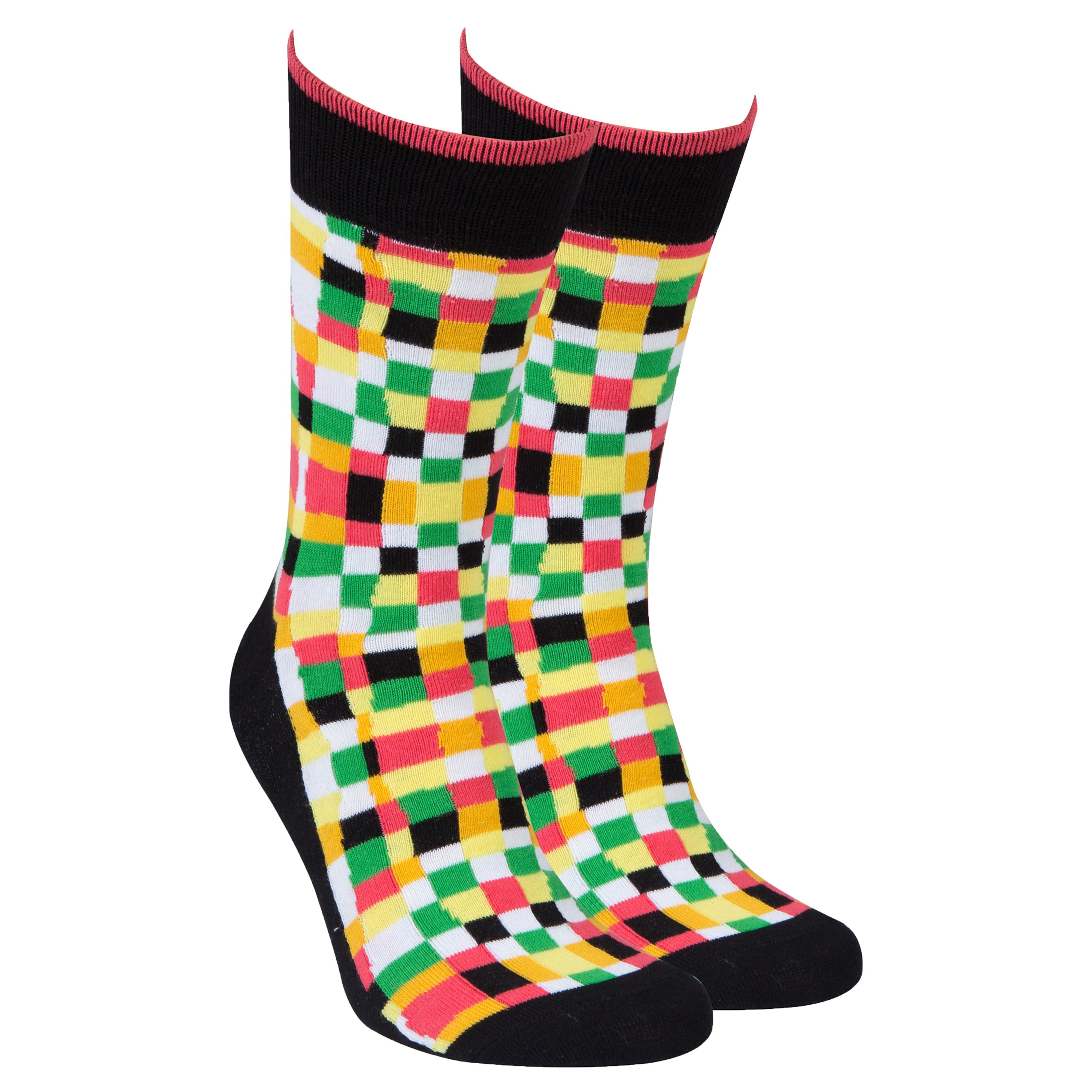 Men's Designless Squares Socks made from premium combed cotton, featuring a stylish design suitable for everyday wear.