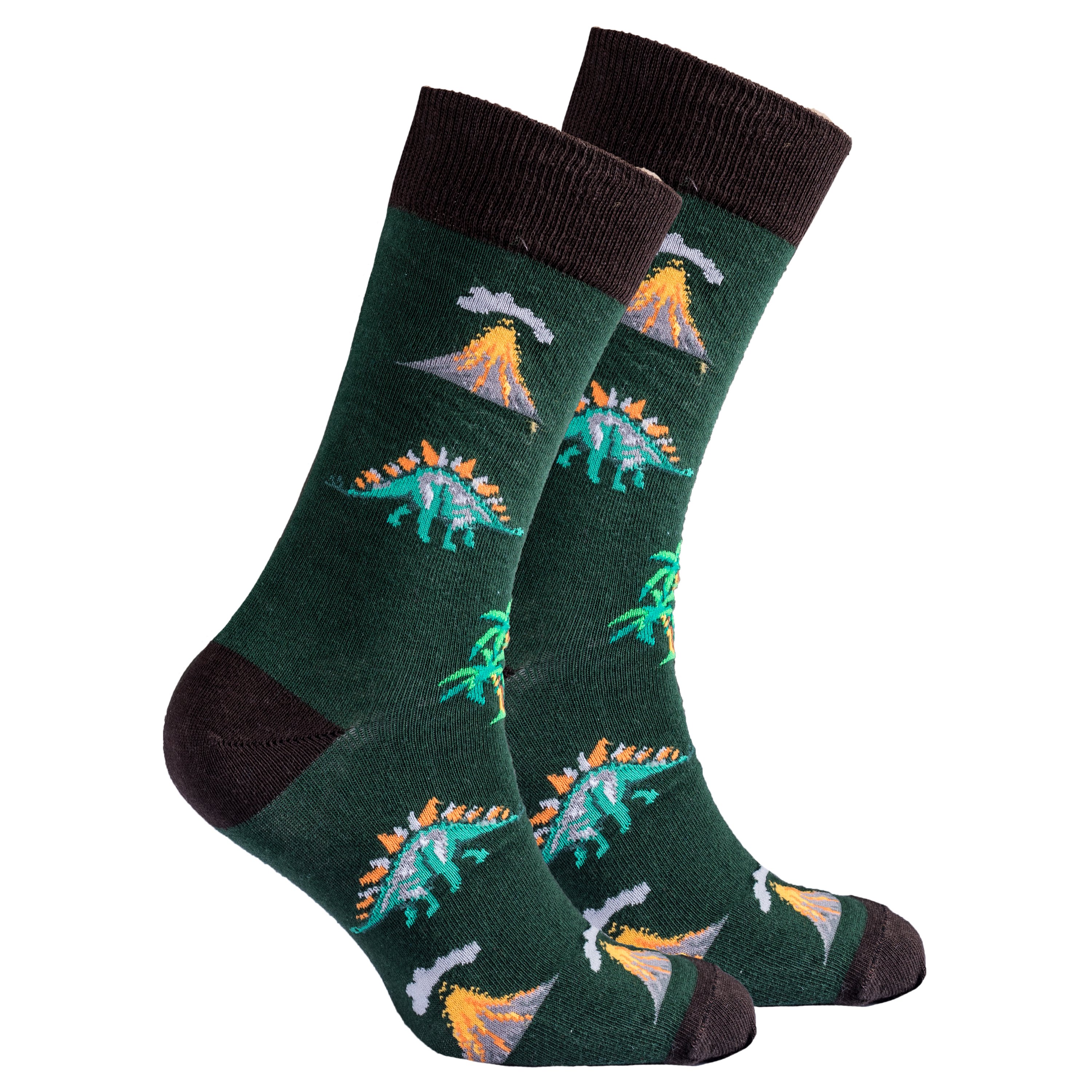 Men's Dinosaur Socks featuring colorful dinosaur patterns, made from soft Turkish cotton for comfort and style.