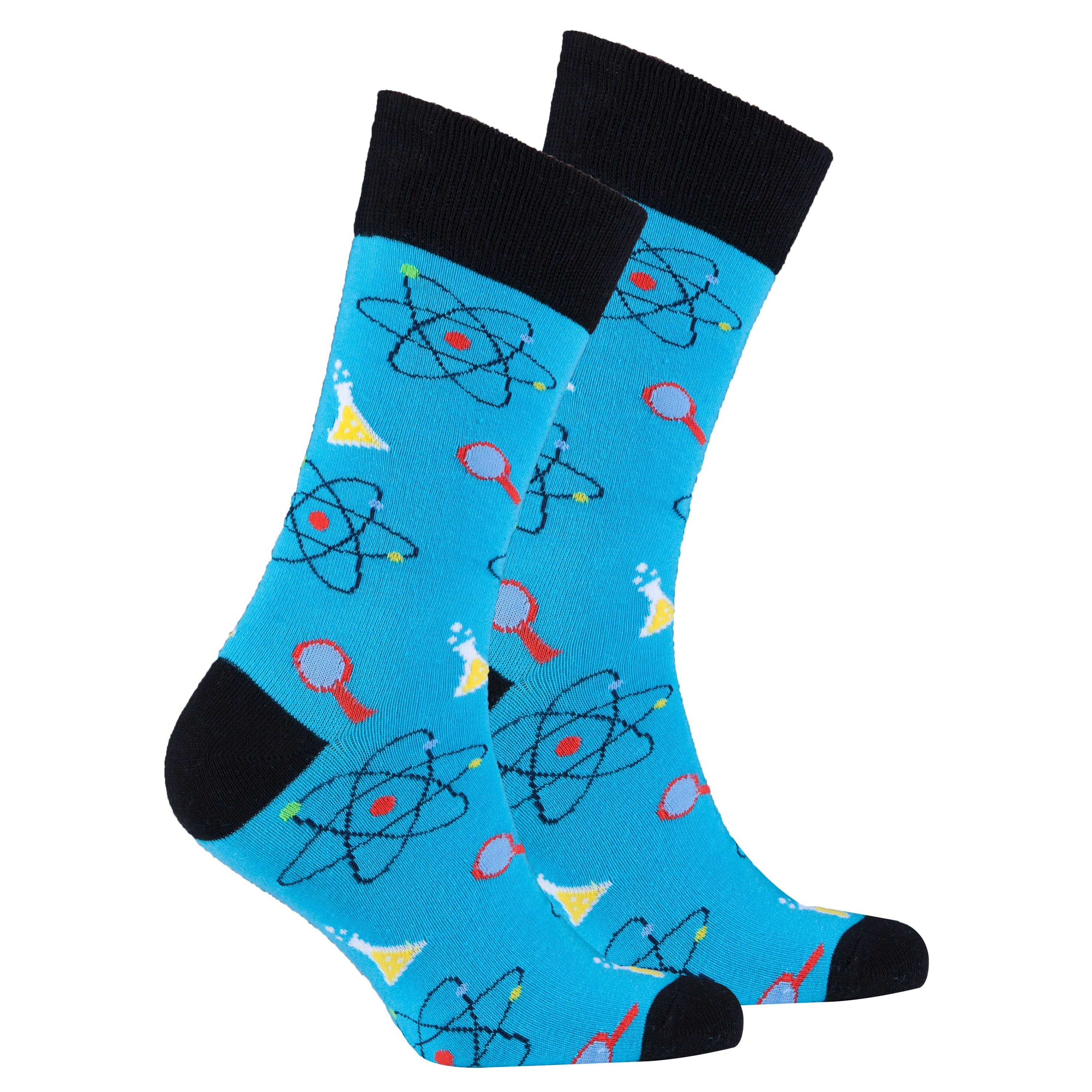 Men's Electrons Socks featuring colorful designs and premium cotton for comfort and style.