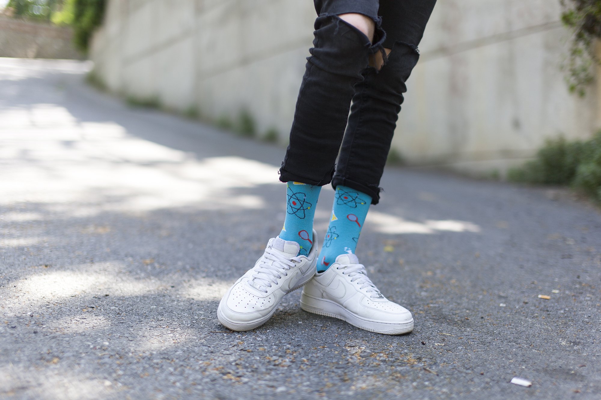 Men's Electrons Socks featuring colorful designs and premium cotton for comfort and style.