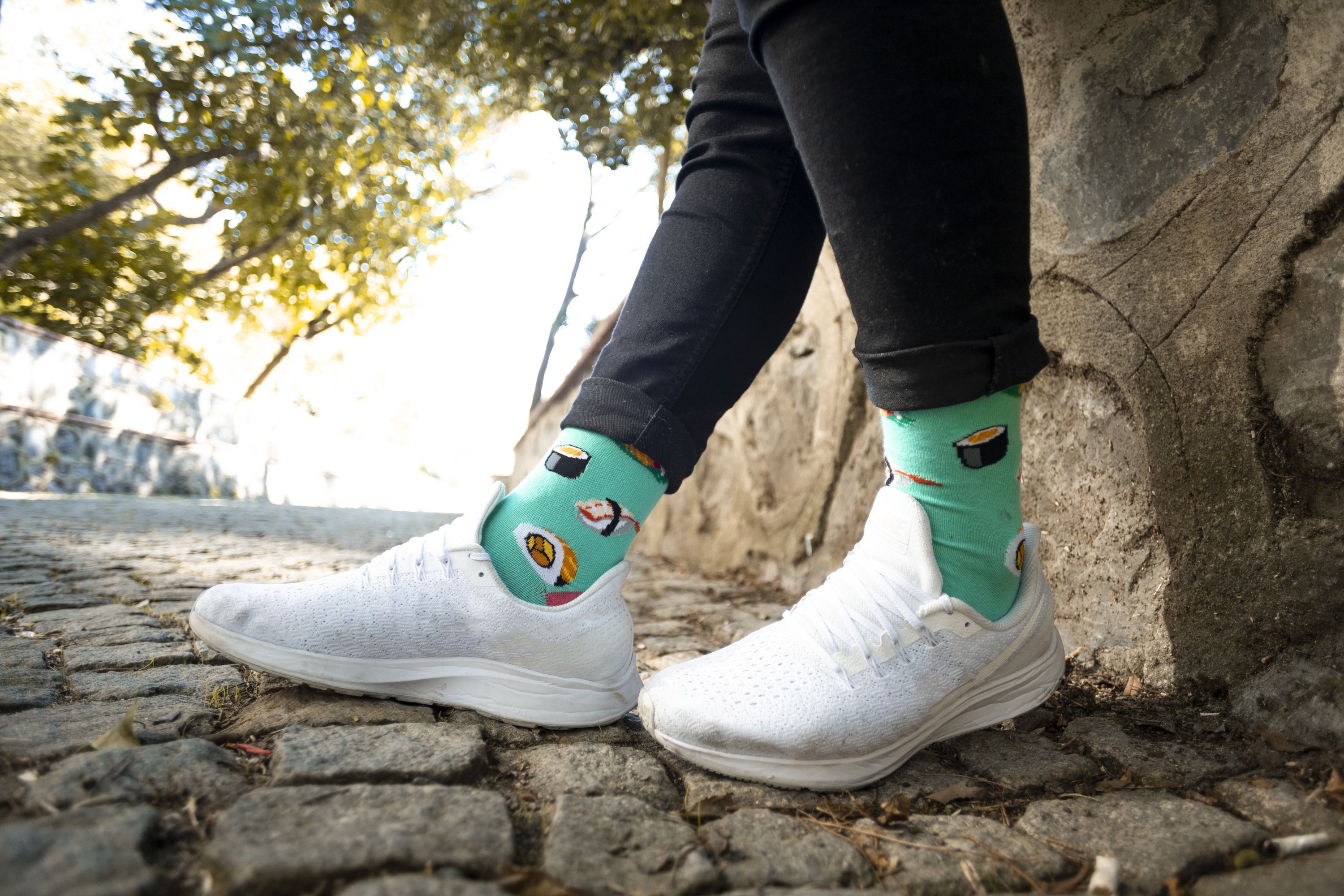 Men's Faster Food Socks featuring colorful designs and premium cotton blend for comfort and style.