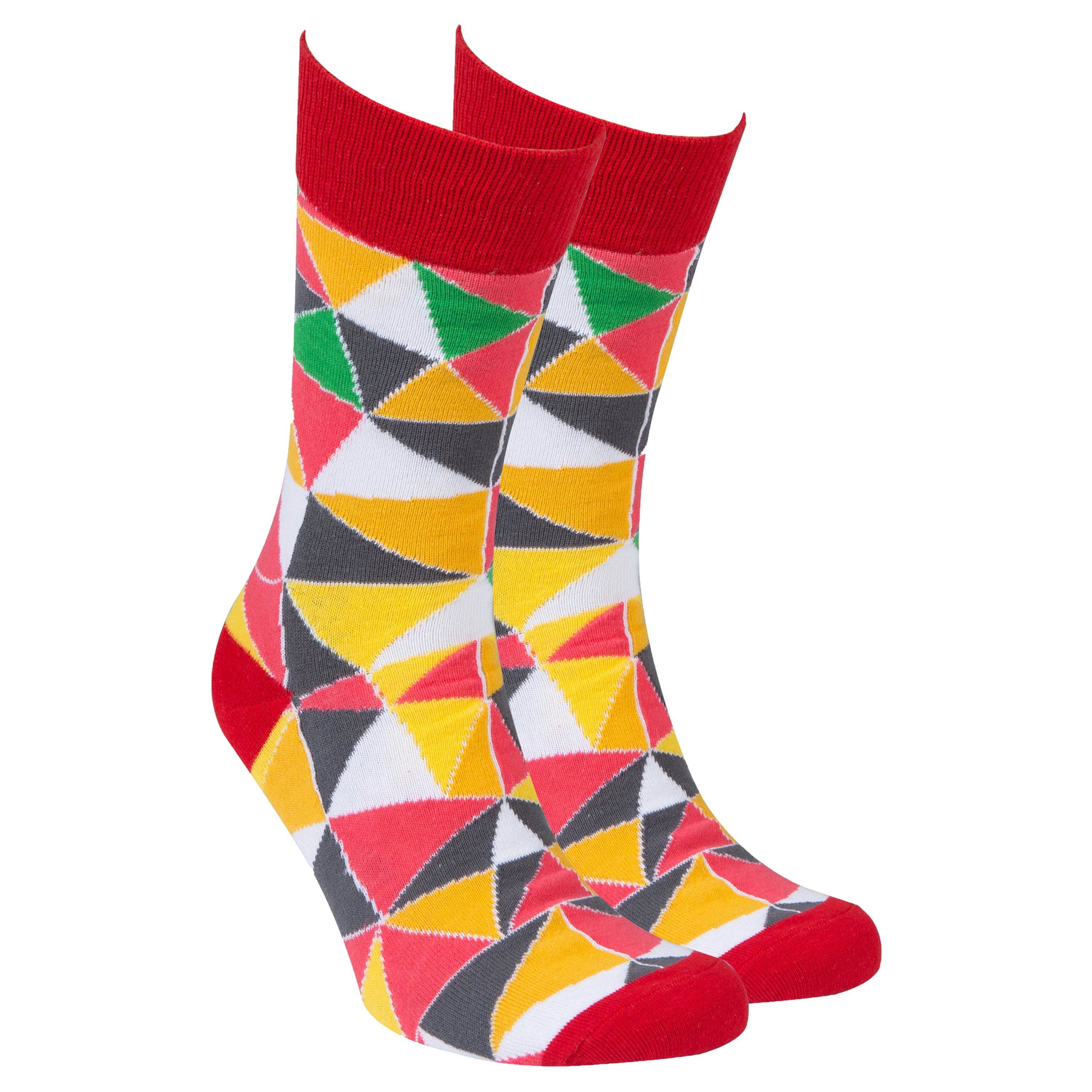 Men's Flame Triangle Socks featuring a stylish flame triangle design, made from premium combed cotton for comfort.