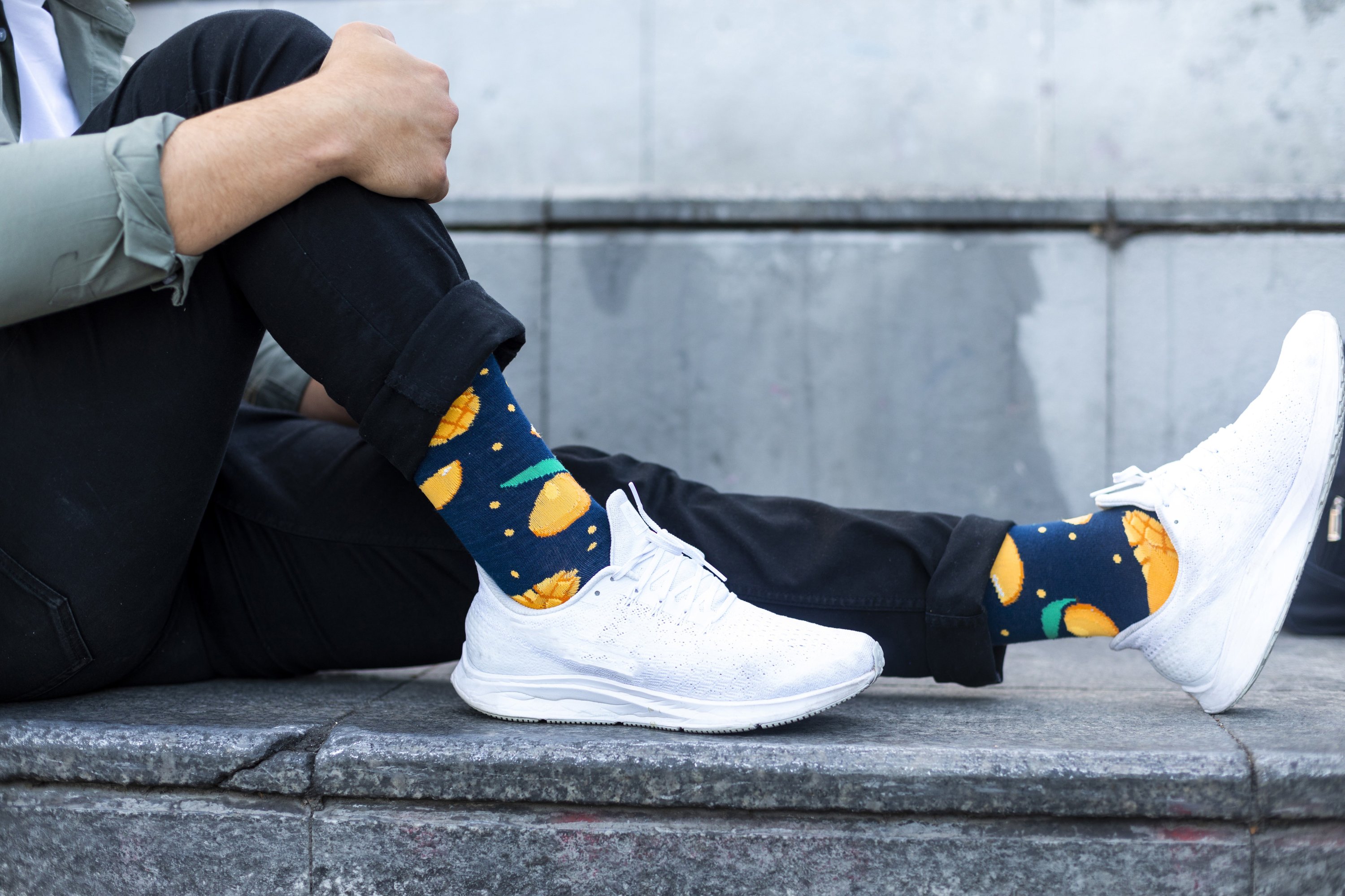 Men's Fresh Fruits Socks featuring colorful designs and patterns, made from soft Turkish cotton for comfort and style.