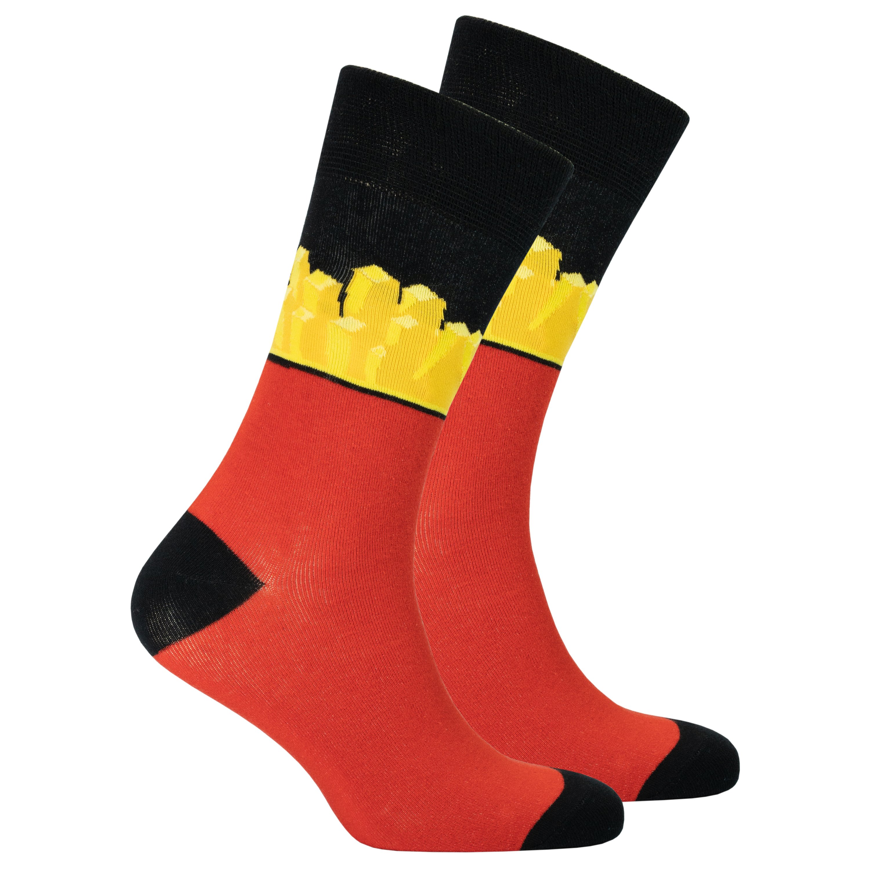 Men's Fries Socks featuring colorful designs made from soft Turkish cotton, perfect for adding a fun touch to any outfit.