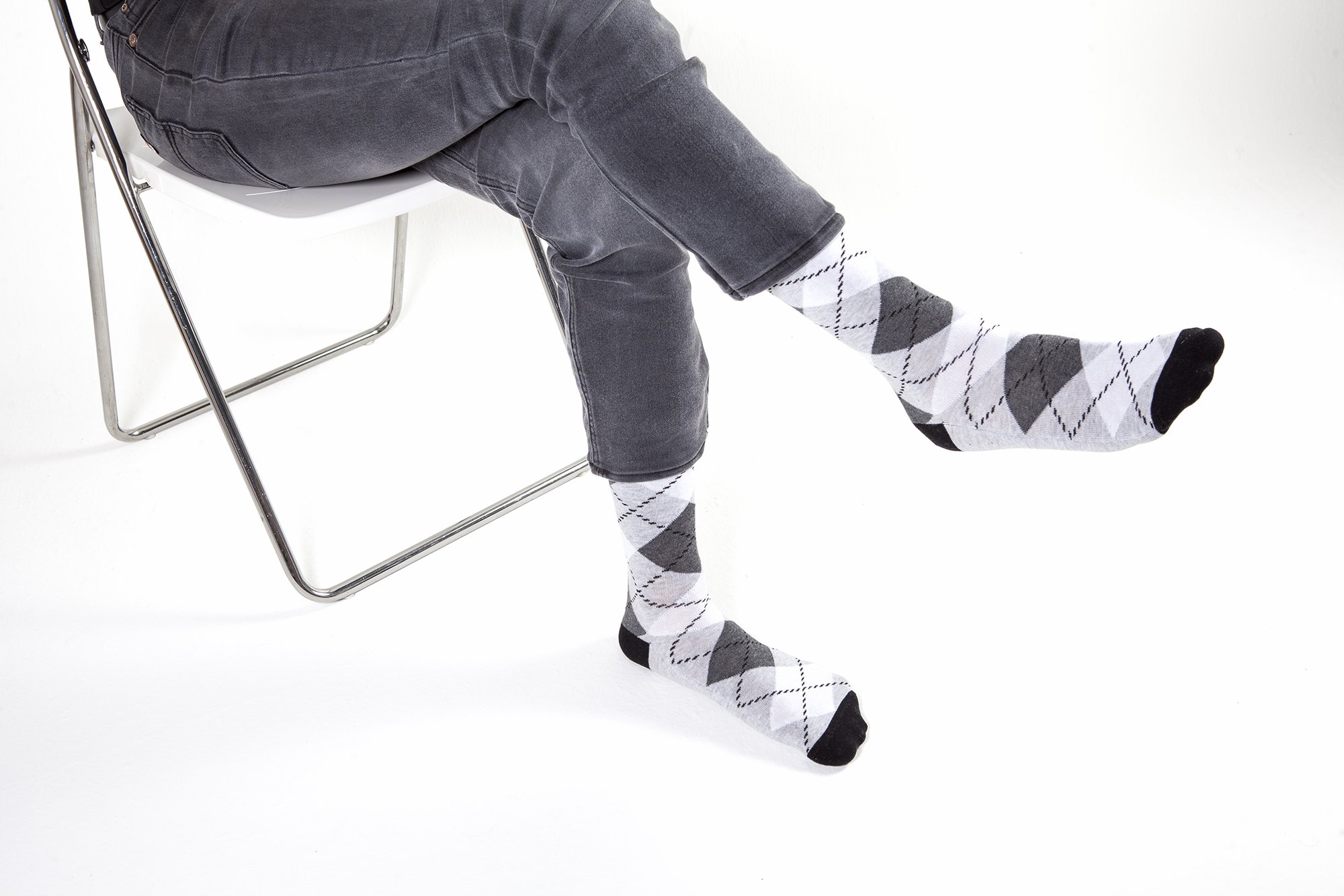 Men's Funky Argyle Socks featuring vibrant colors and trendy patterns, perfect for adding style to any outfit.